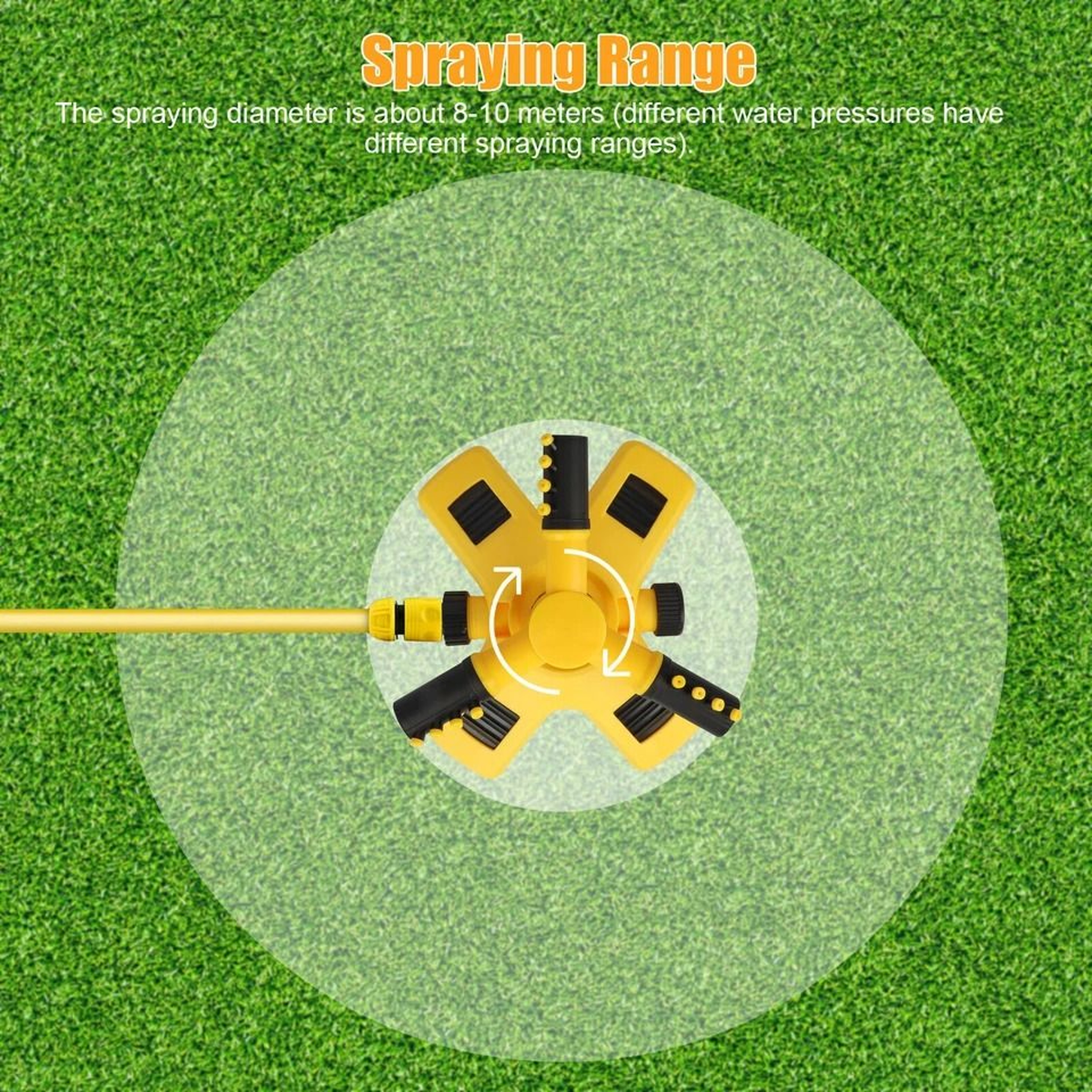 Automatic Rotating Lawn Sprinkler For Grass Watering Efficient Irrigation System For Patio  Yard 1