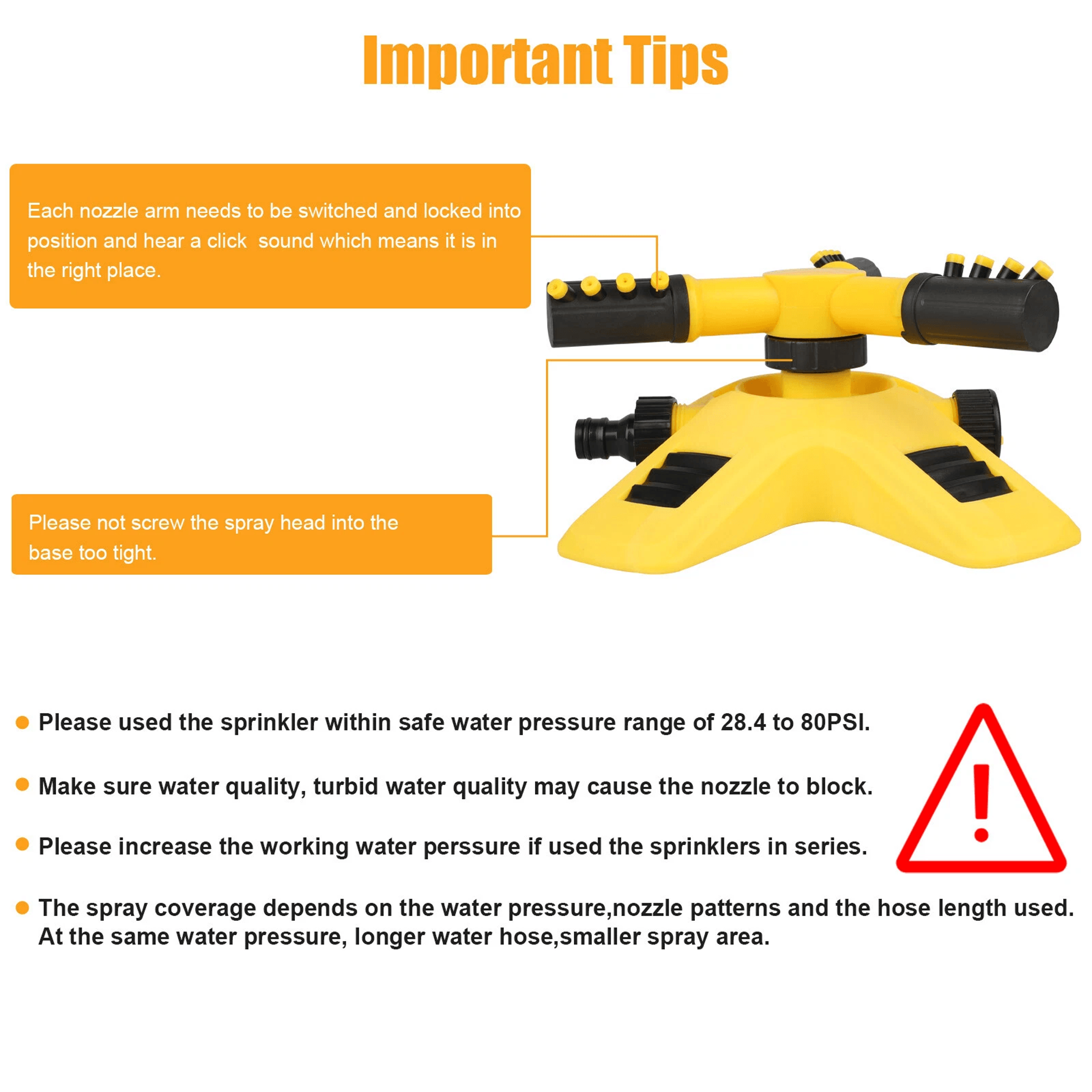 Automatic Rotating Lawn Sprinkler For Grass Watering Efficient Irrigation System For Patio  Yard 11
