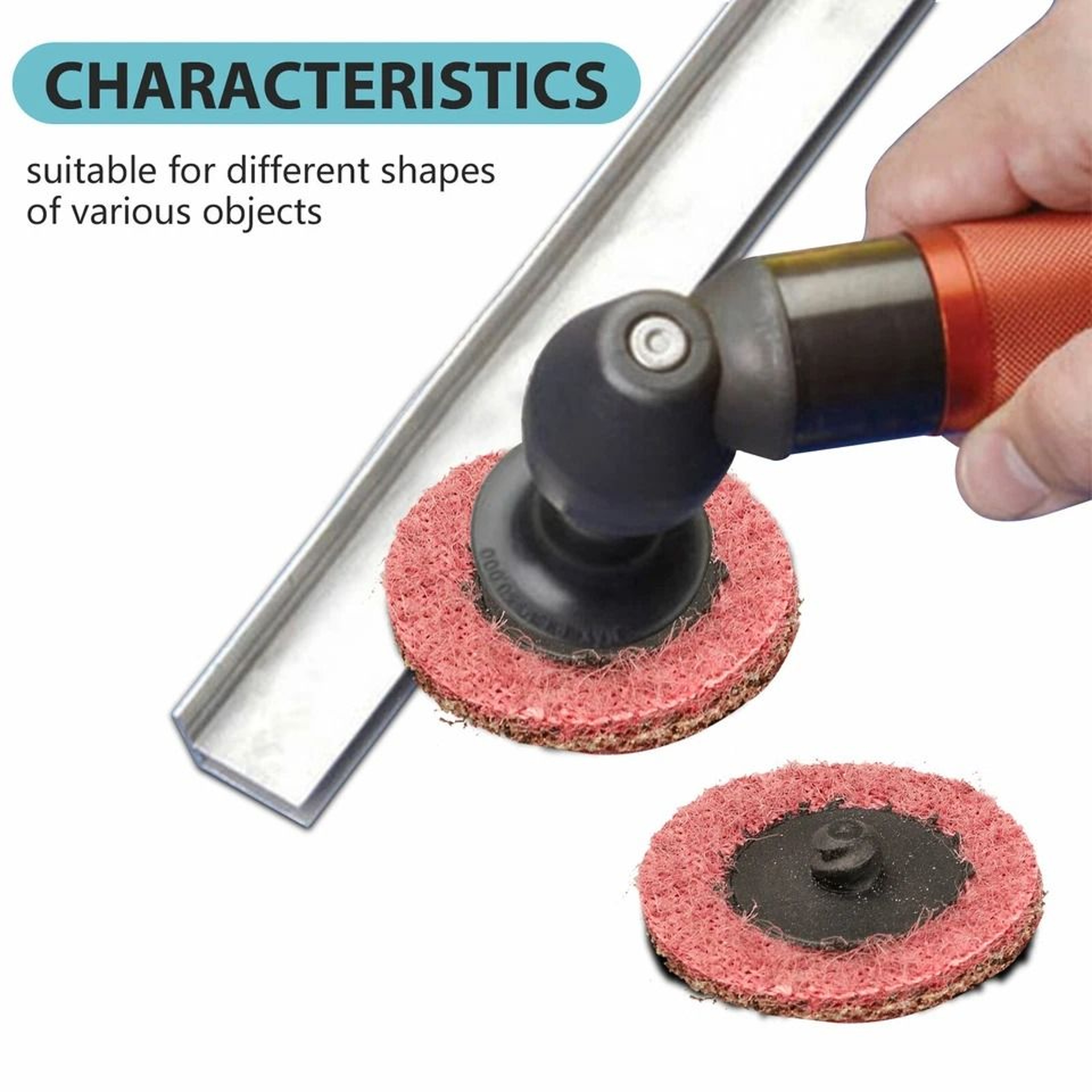 Roll Lock Surface Conditioning Sanding Discs For Die Grinder Medium Grit Pads For Polishing  Finish 7