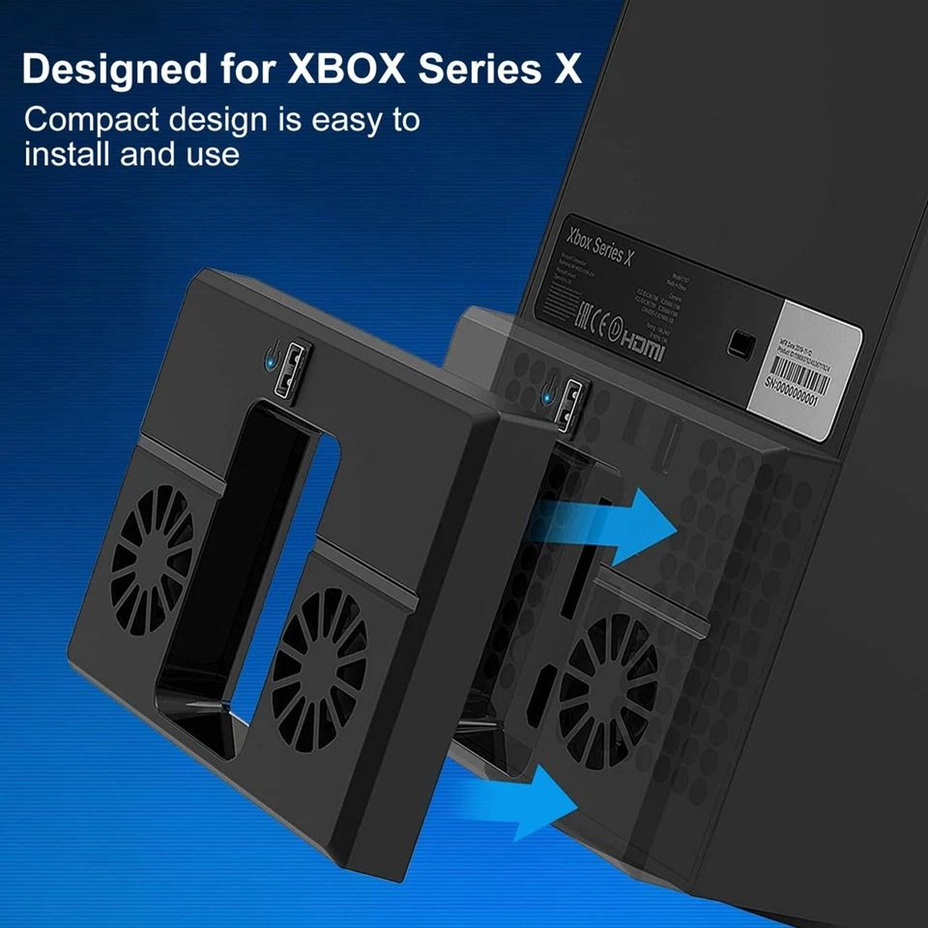 USB Cooling Fan For Xbox Series X Console LowNoise HighSpeed External Cooler Ergonomic Design 2