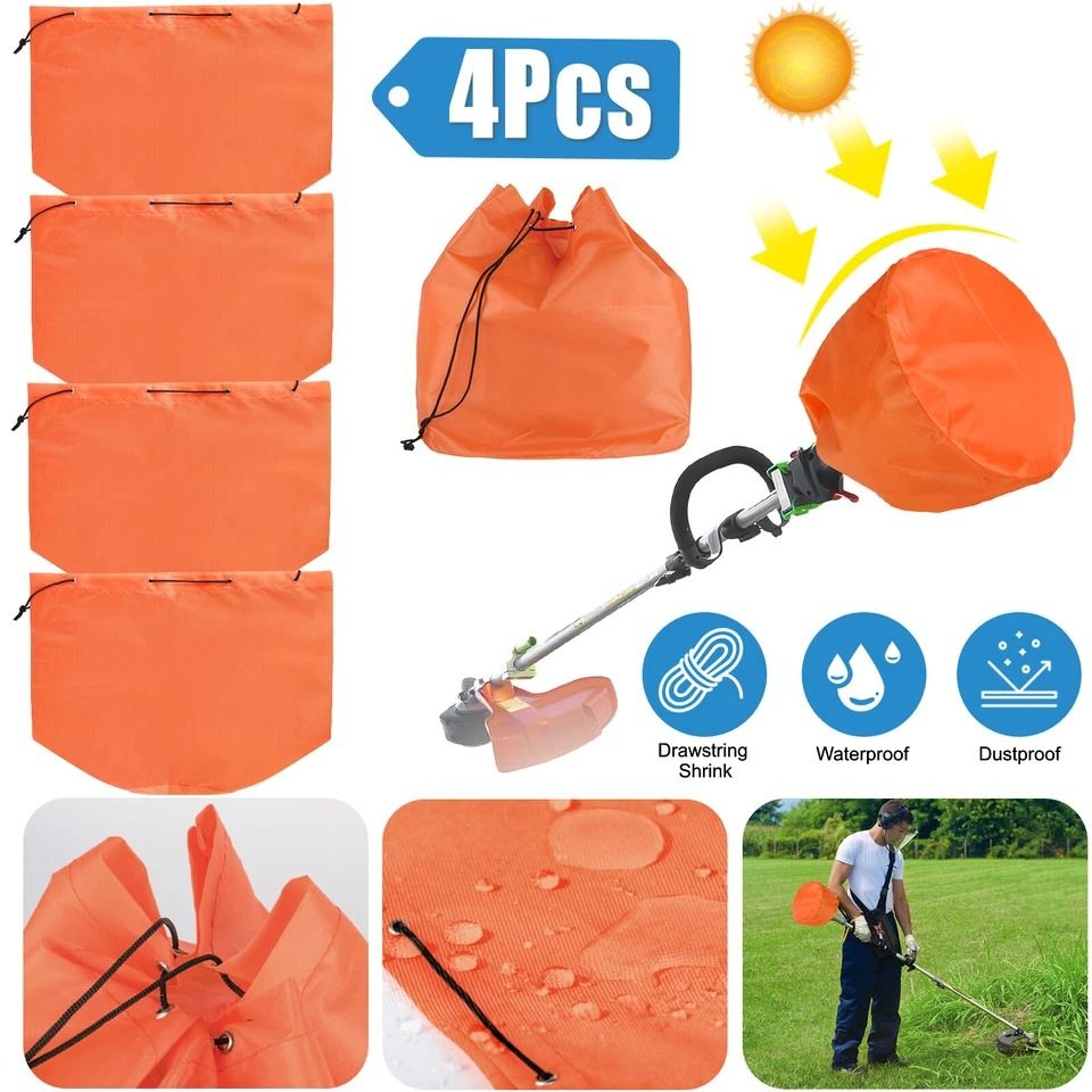 Waterproof Dustproof Trimmer Guard Covers For Weedeater Engines Durable Polyester Engine Protection 1