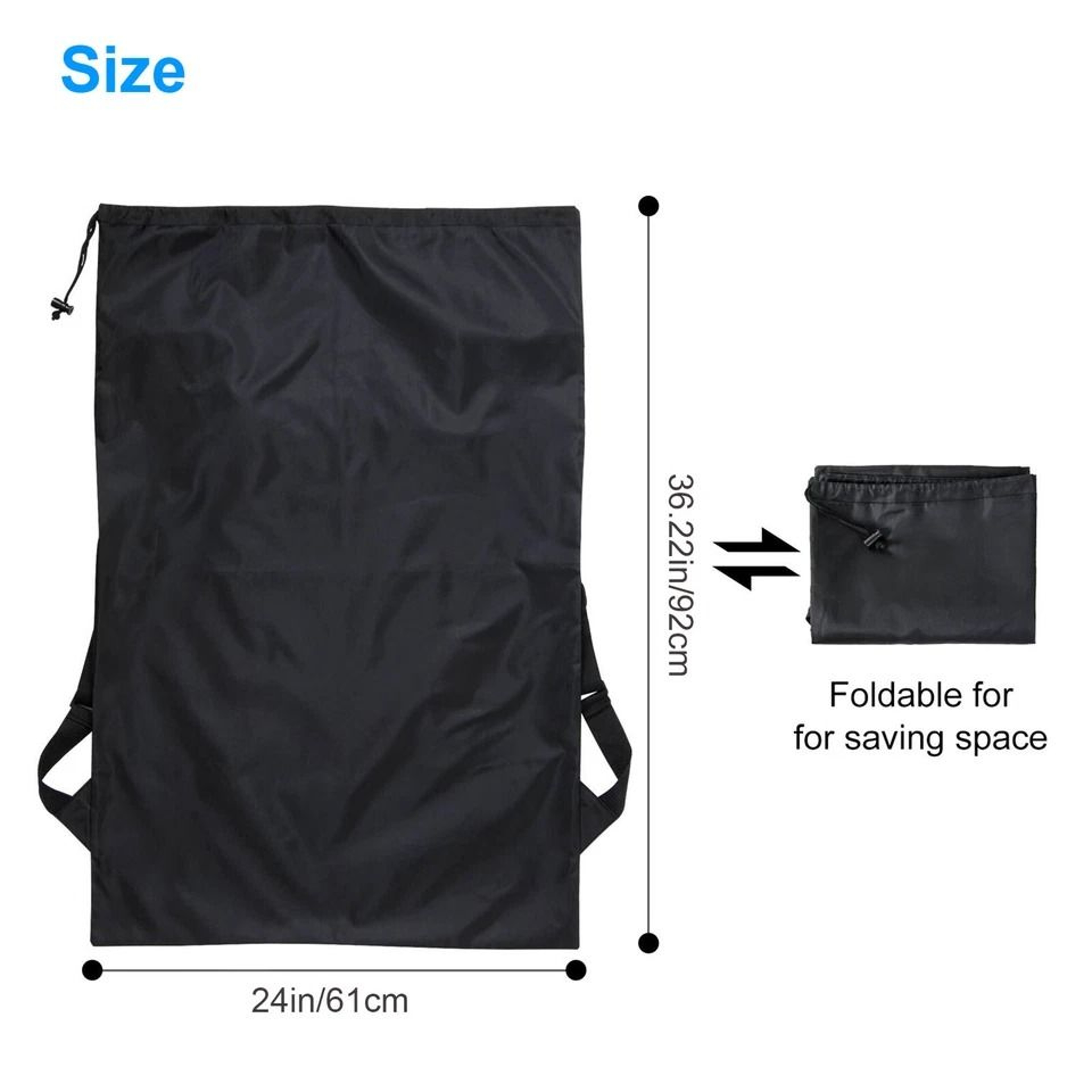 Durable Laundry Backpack With Heavy Duty Drawstring  Adjustable Shoulder Strap Large Capacity Stora 6