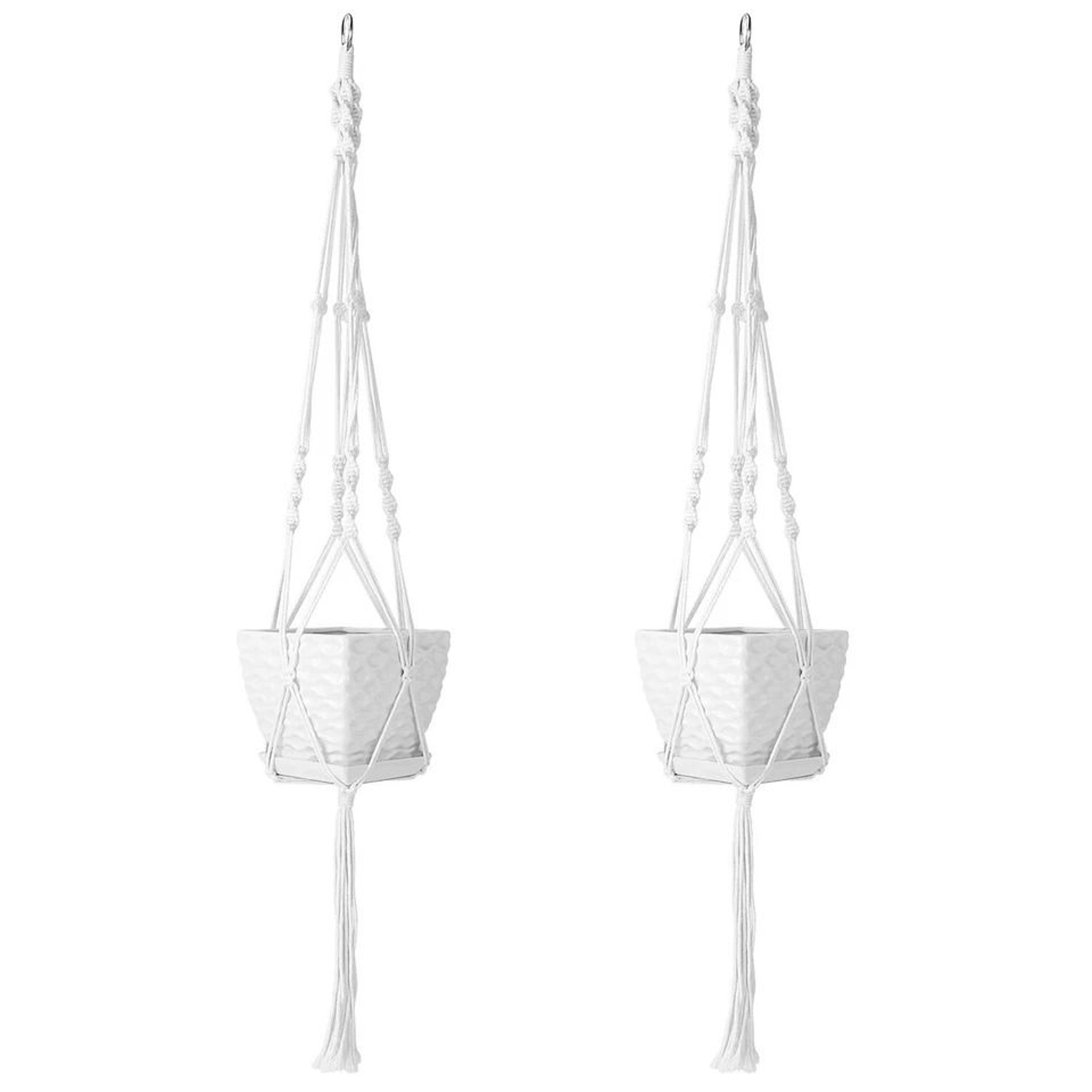 Macrame Hanging Plant Basket Hanger Rope Pot Holder For Garden Decor 6
