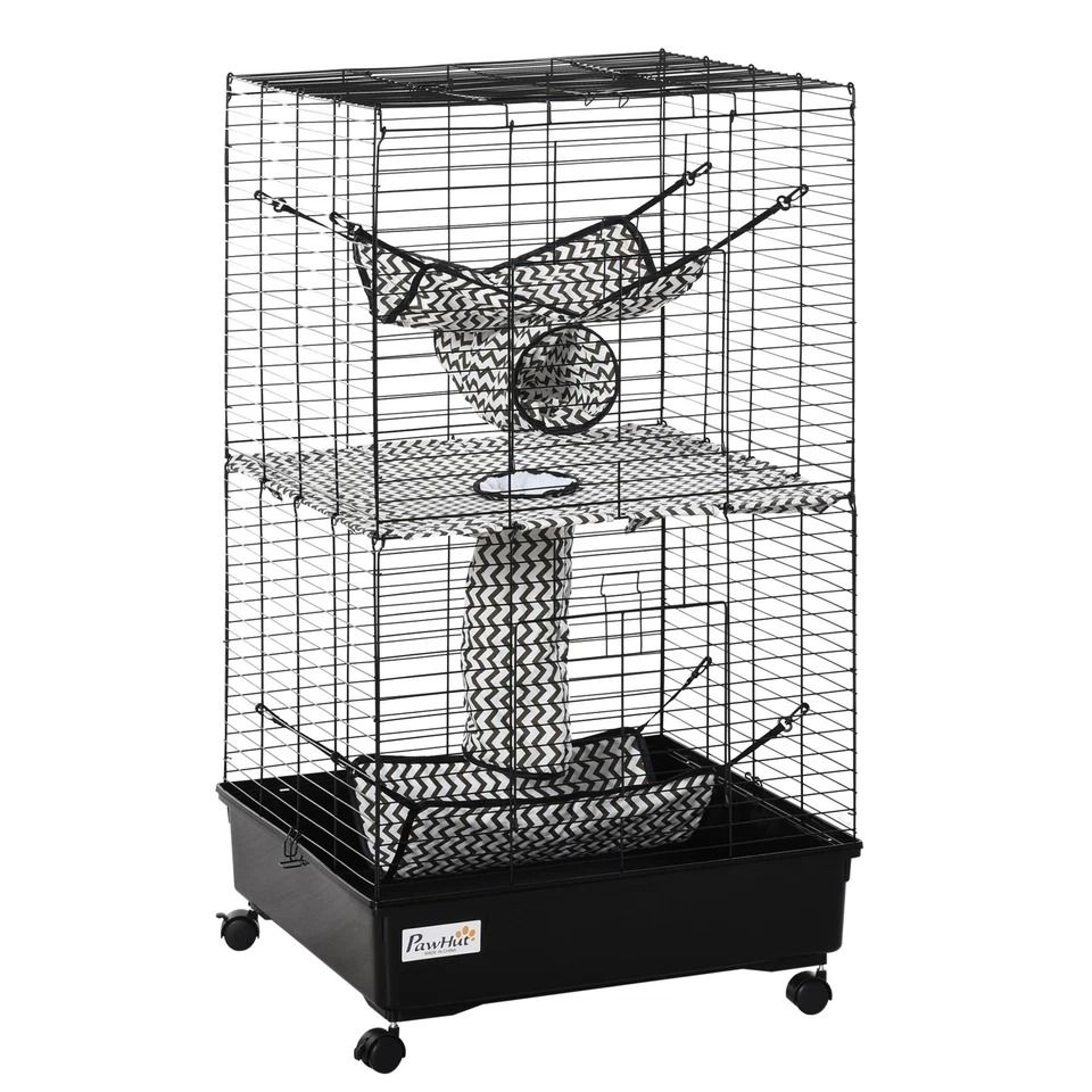 Small Animal Habitat Playhouse For Ferrets With Wheels Hammocks And Tunnels 2