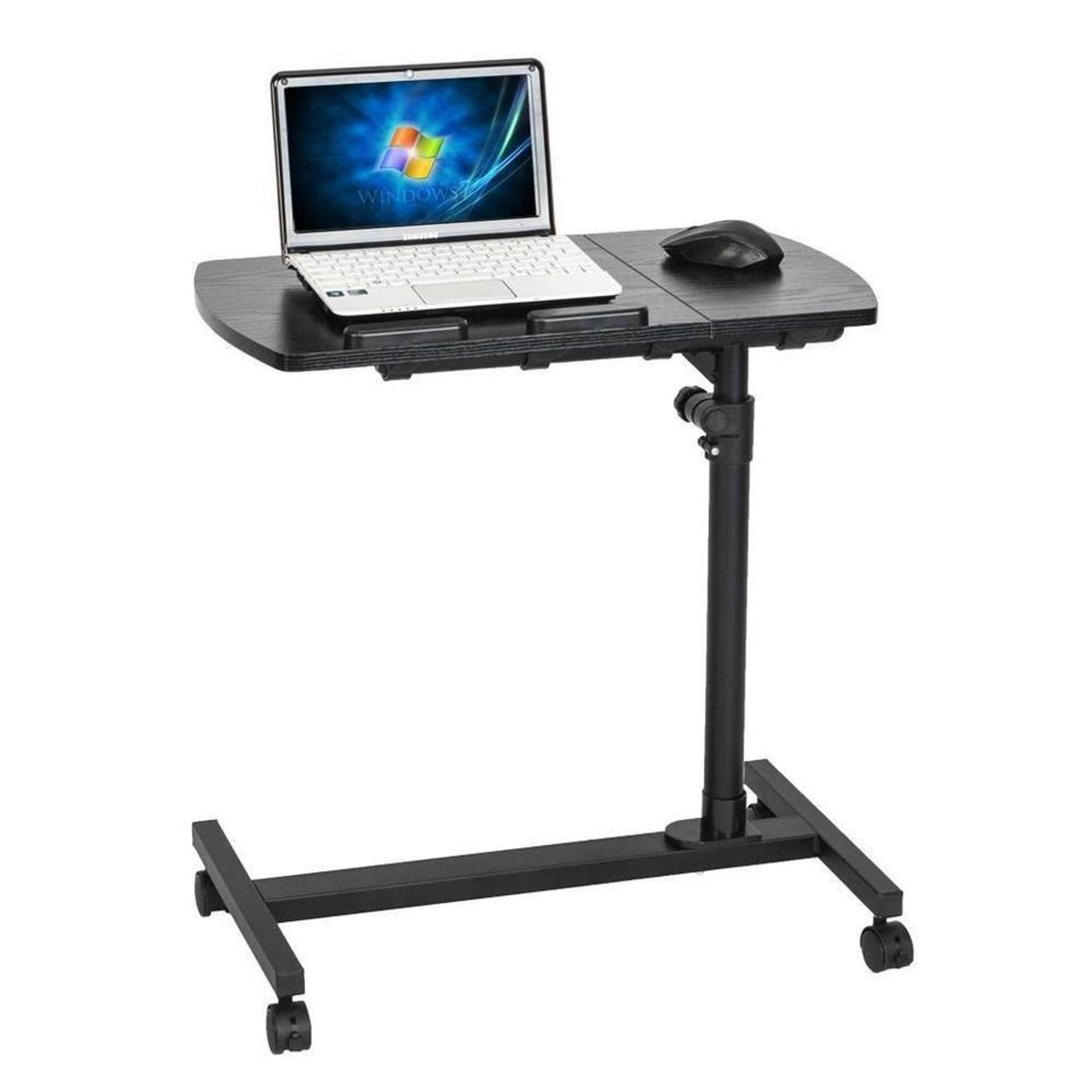 Adjustable Rolling Laptop Desk Cart Over Bed Hospital Table With Angle  Height Adjustment 0