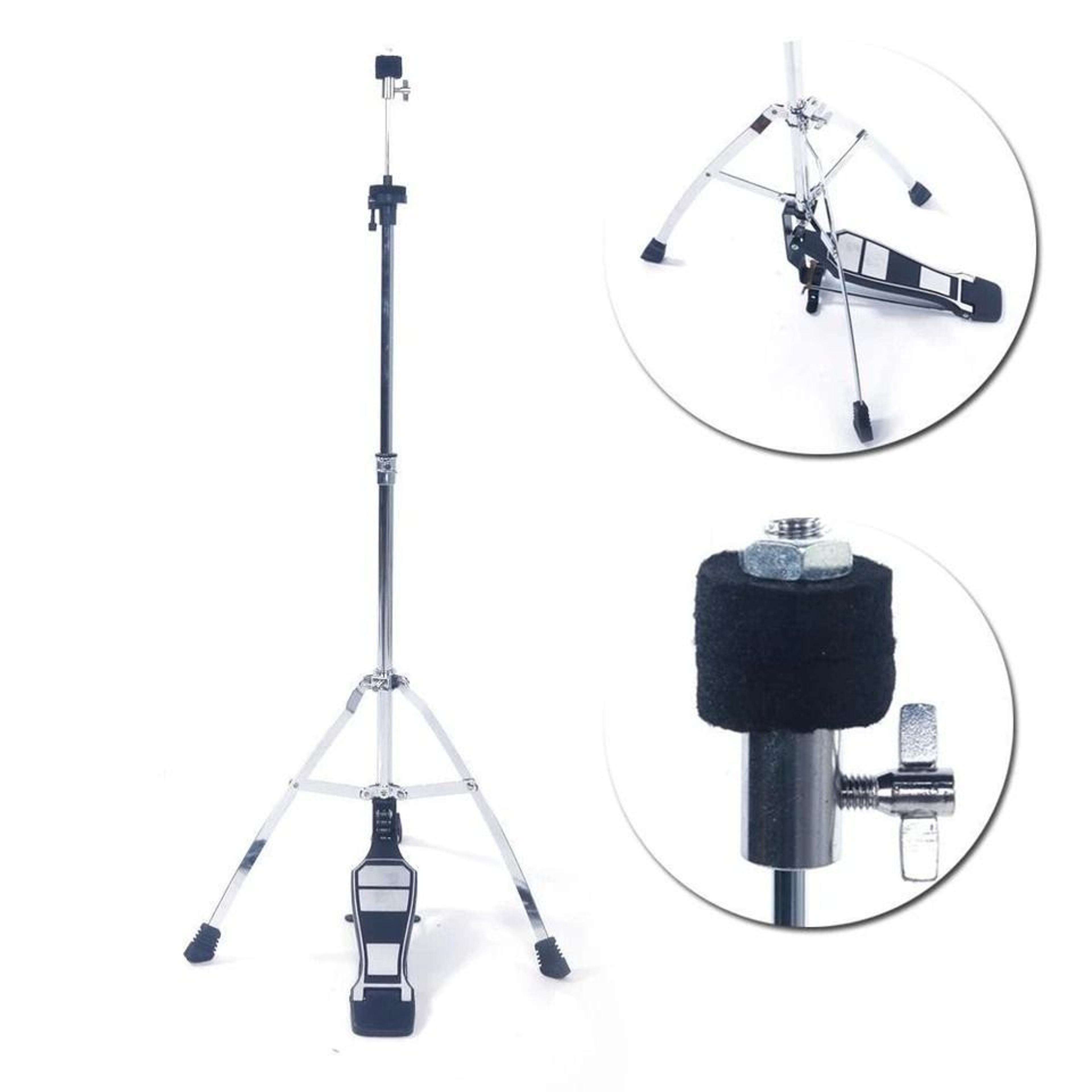 Glarry Adjustable HiHat Stand Cymbal Hardware Pedal Durable Drum Kit Accessory For Musicians 1