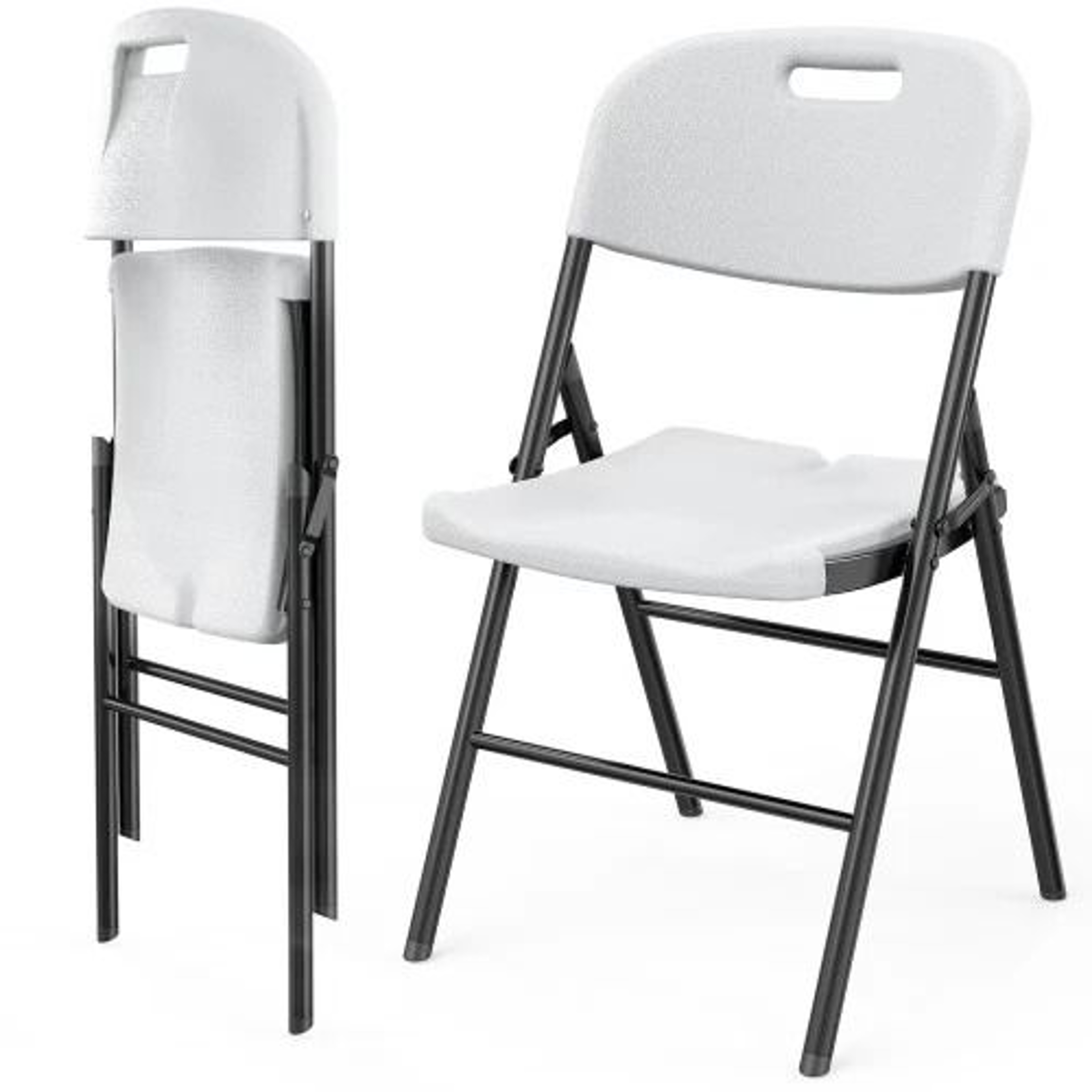Commercial Plastic Folding Chairs Stackable Picnic Party Seats InOutdoor Portable Durable  Easy Sto 1
