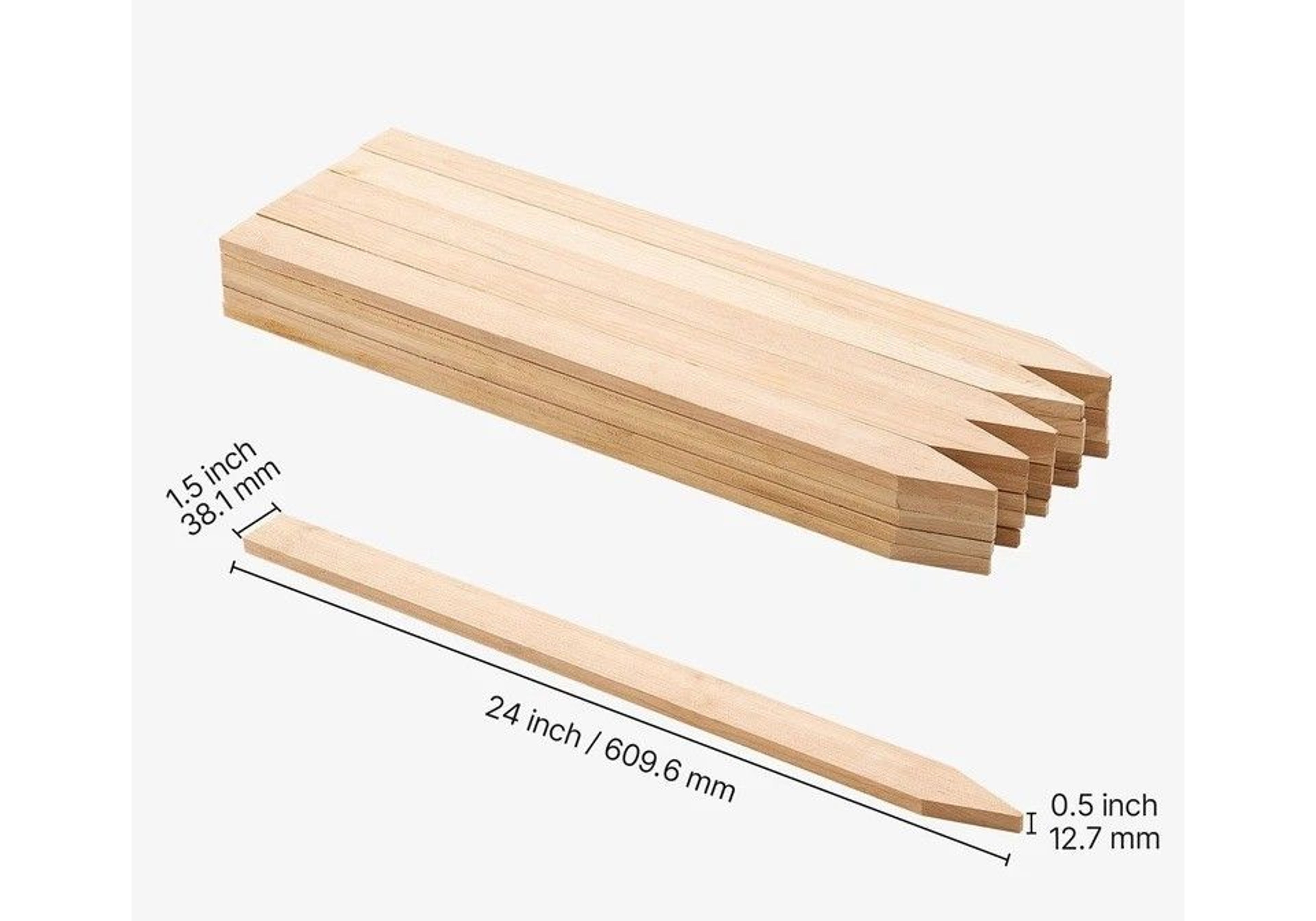Wooden Garden Stakes Durable Fir Wood 5