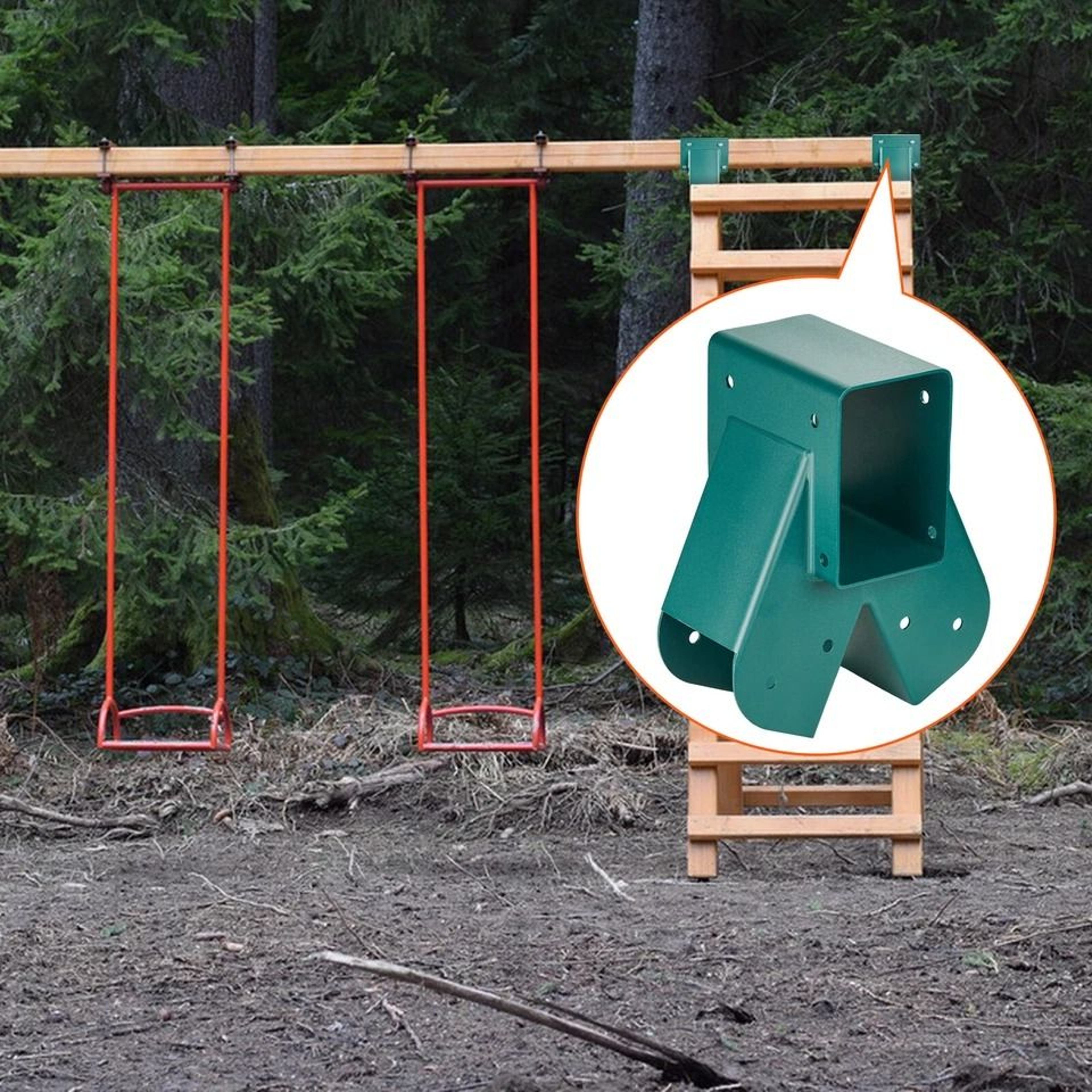 HeavyDuty AFrame Brackets For Swing Set With Mounting Hardware Stable EasytoInstall Frame Support 5