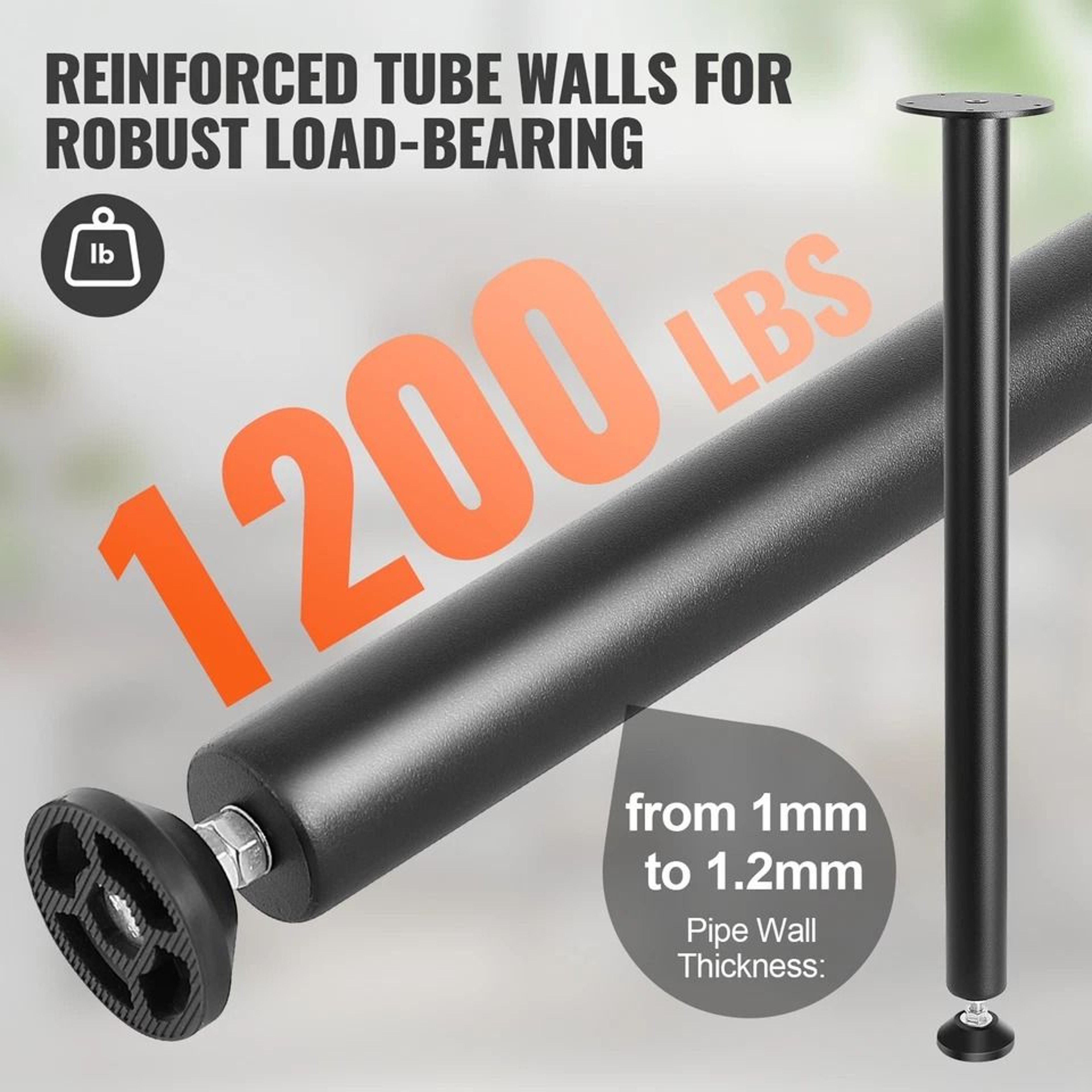 Steel Adjustable Desk Legs Set Of HeavyDuty Office Table Furniture Black 3