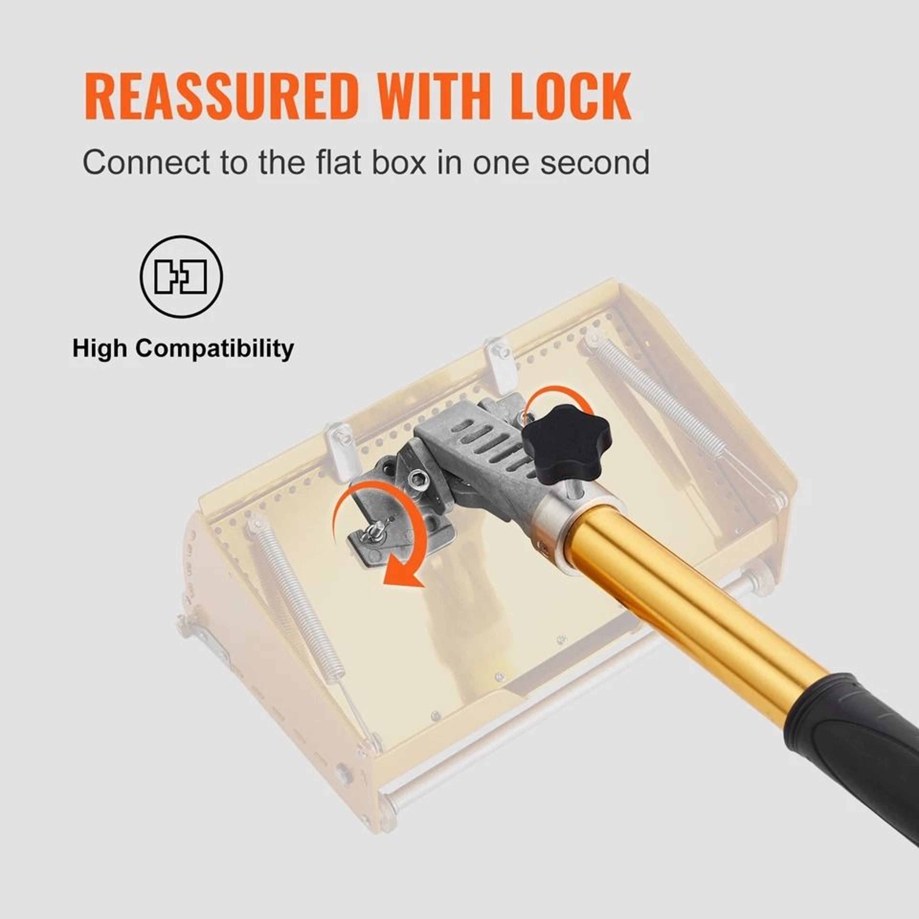 Extendable Drywall Flat Box Handle With Ergonomic Grip For Taping  Finishing 2