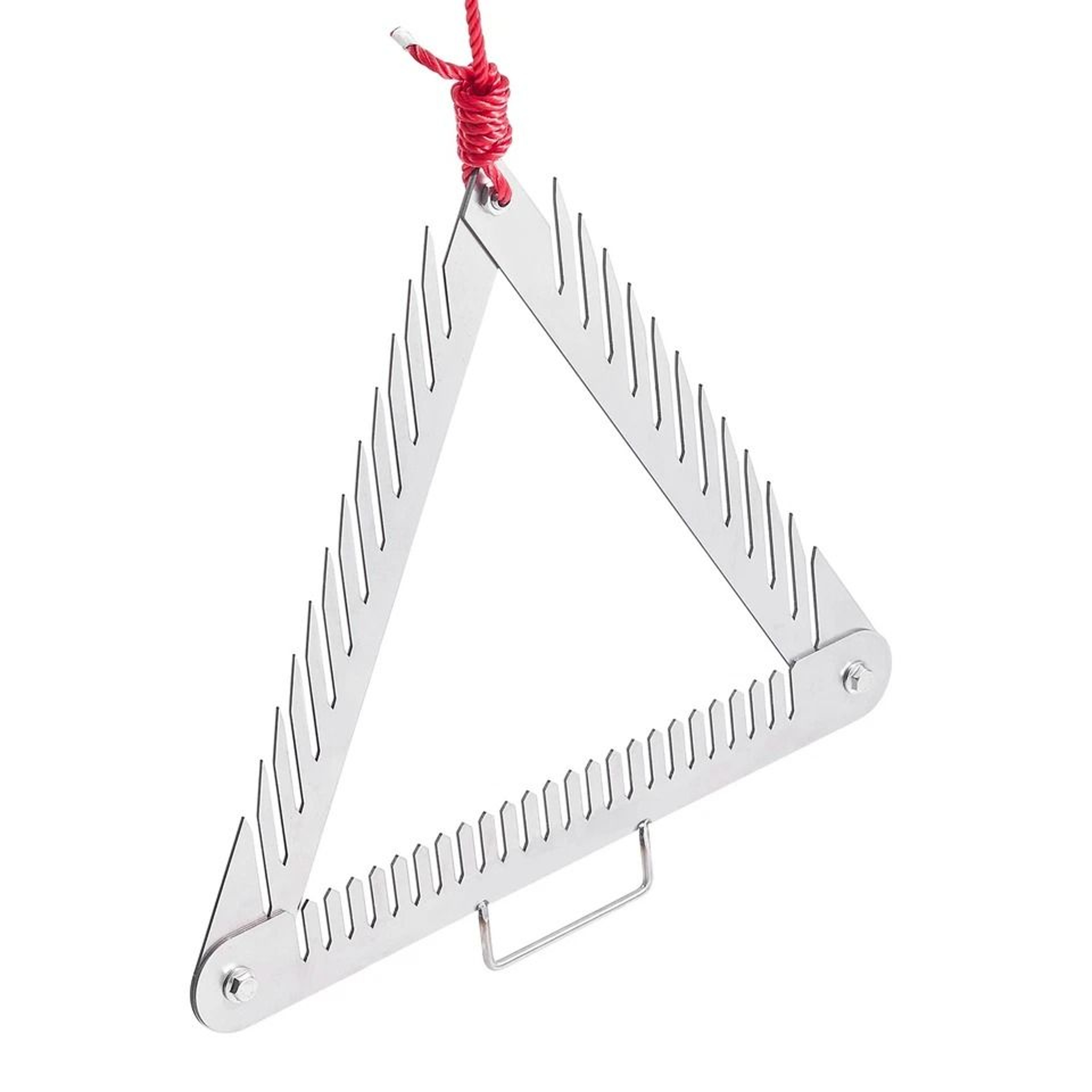 Aquatic Weed Rake With Handle Triangular Foldable Design  Rope For Pond  Lake Cleanup 0