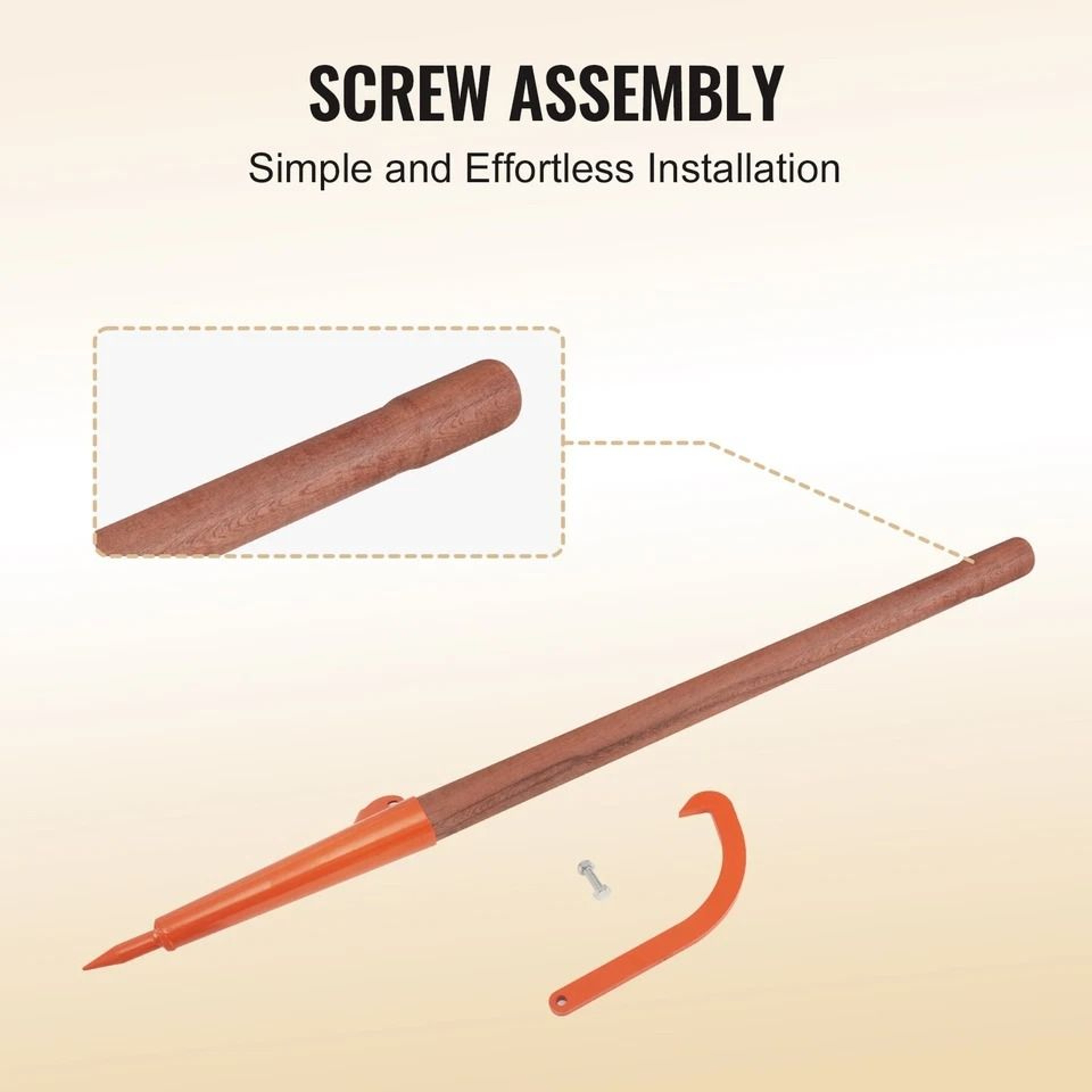 Log Peavey With Wooden Handle HeavyDuty Log Lifter  Roller For Logs 5