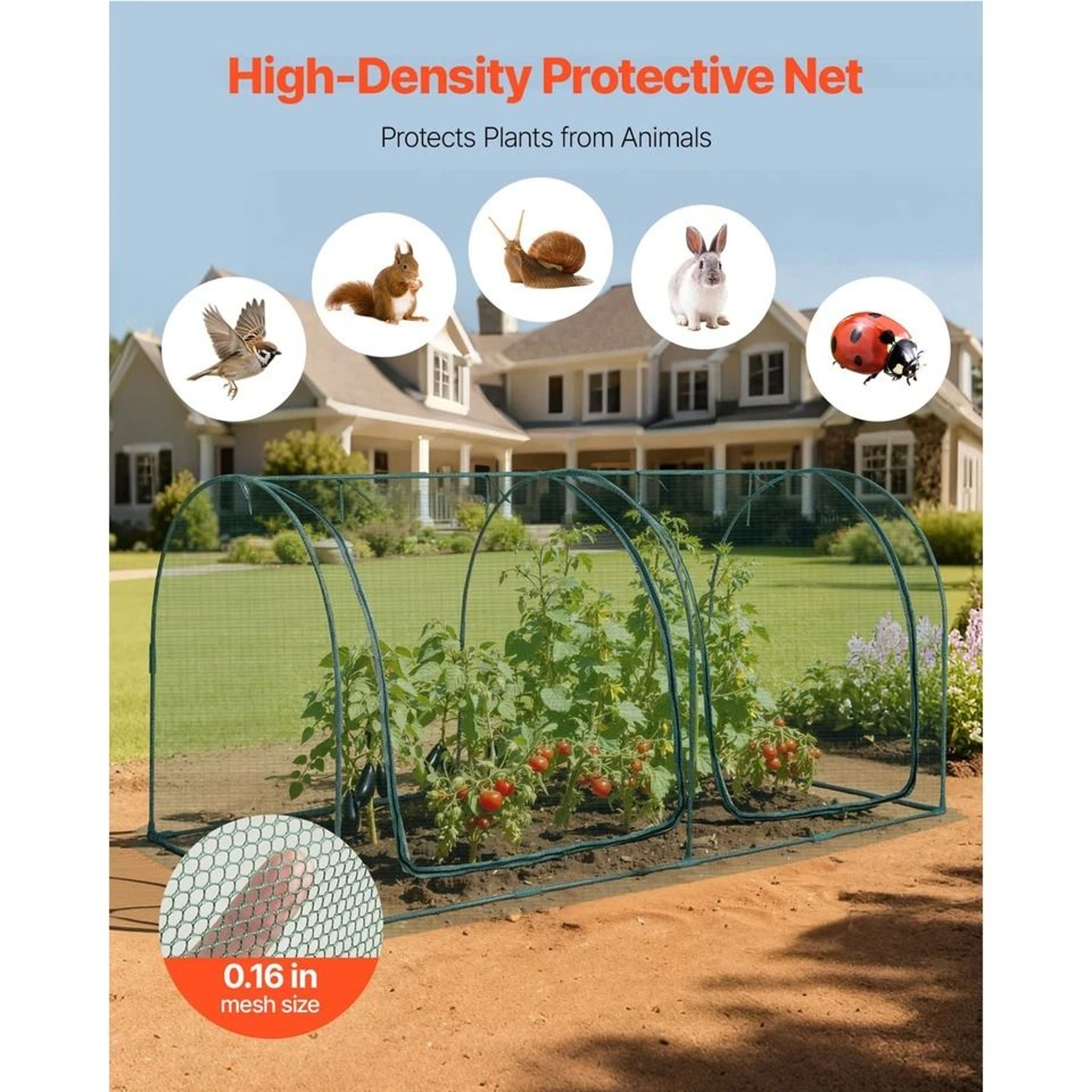 WindResistant Tall Crop Cage Garden Plant Protection Tent For Outdoor Plants 2