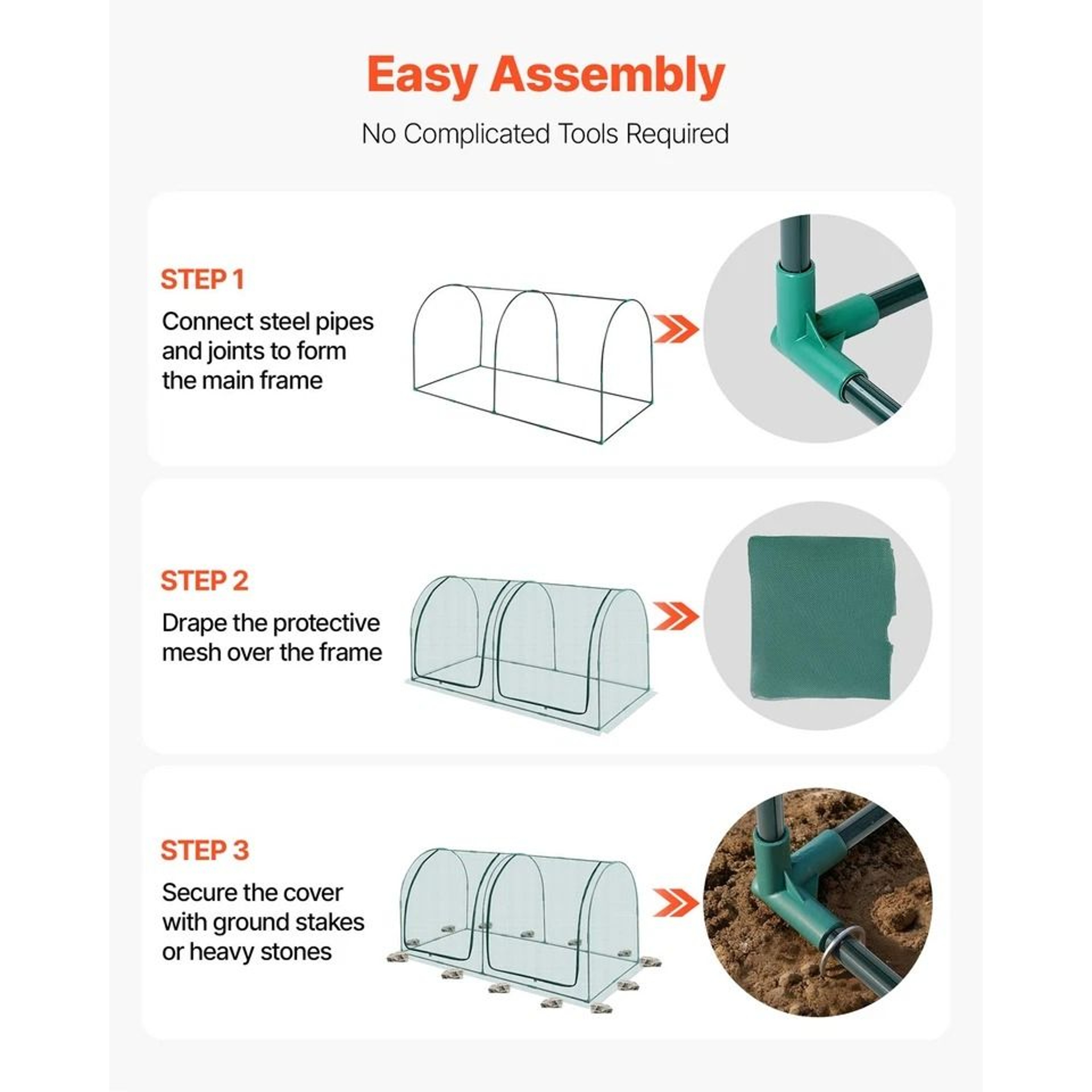 WindResistant Tall Crop Cage Garden Plant Protection Tent For Outdoor Plants 4