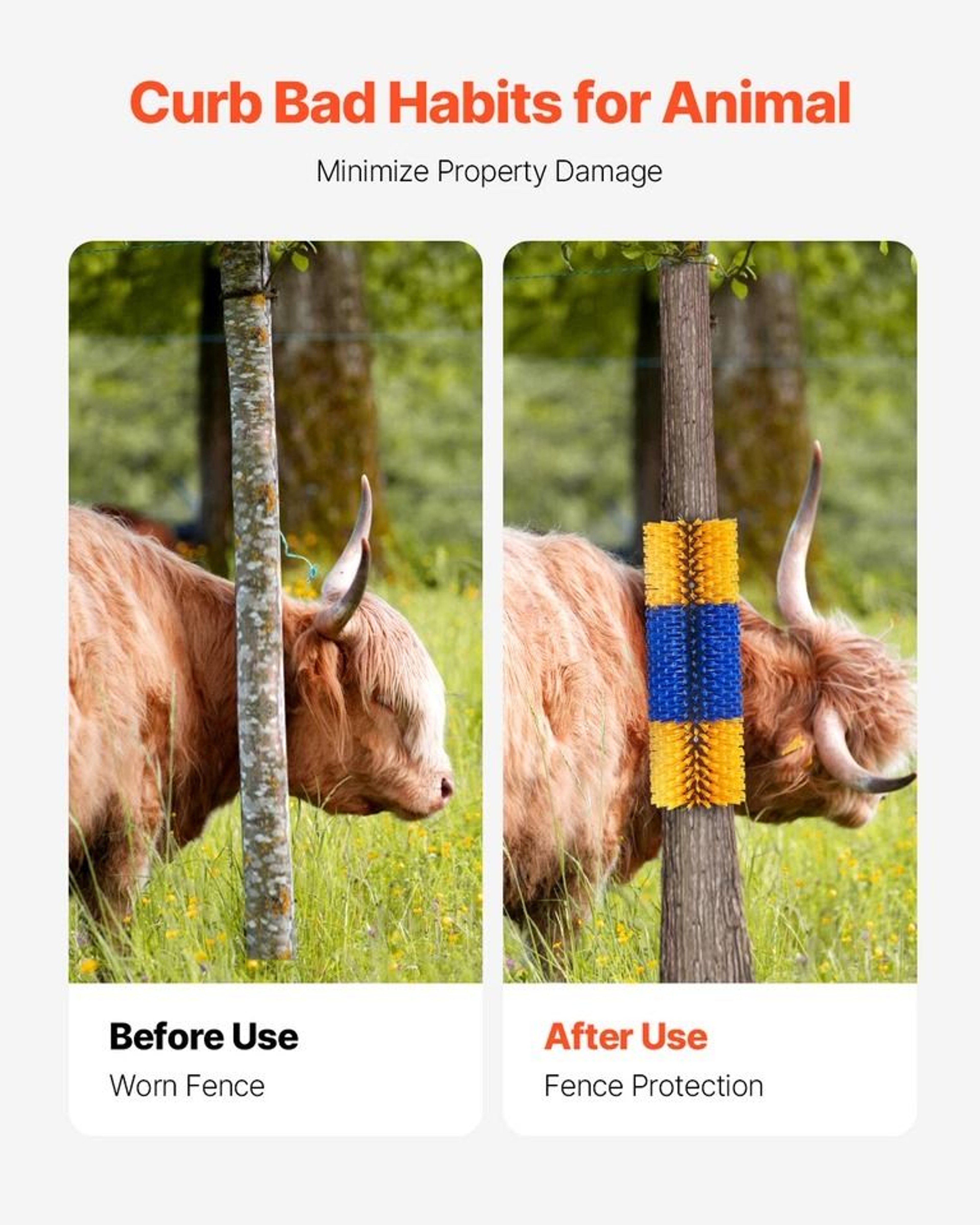 Livestock Scratching Brush Itch Relief Horse Scratcher For Animal Grooming 3
