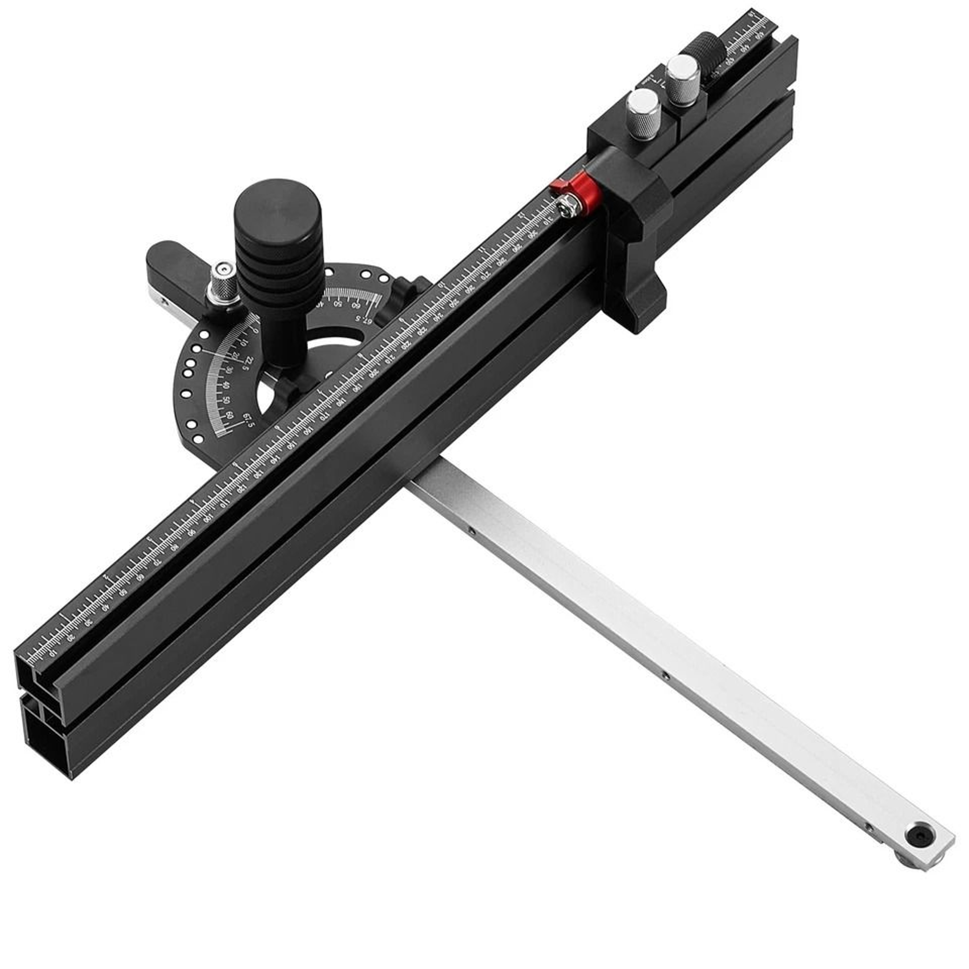 Precision Table Saw Miter Gauge Standard Slot Length Aluminum Alloy With Positive Stops 0