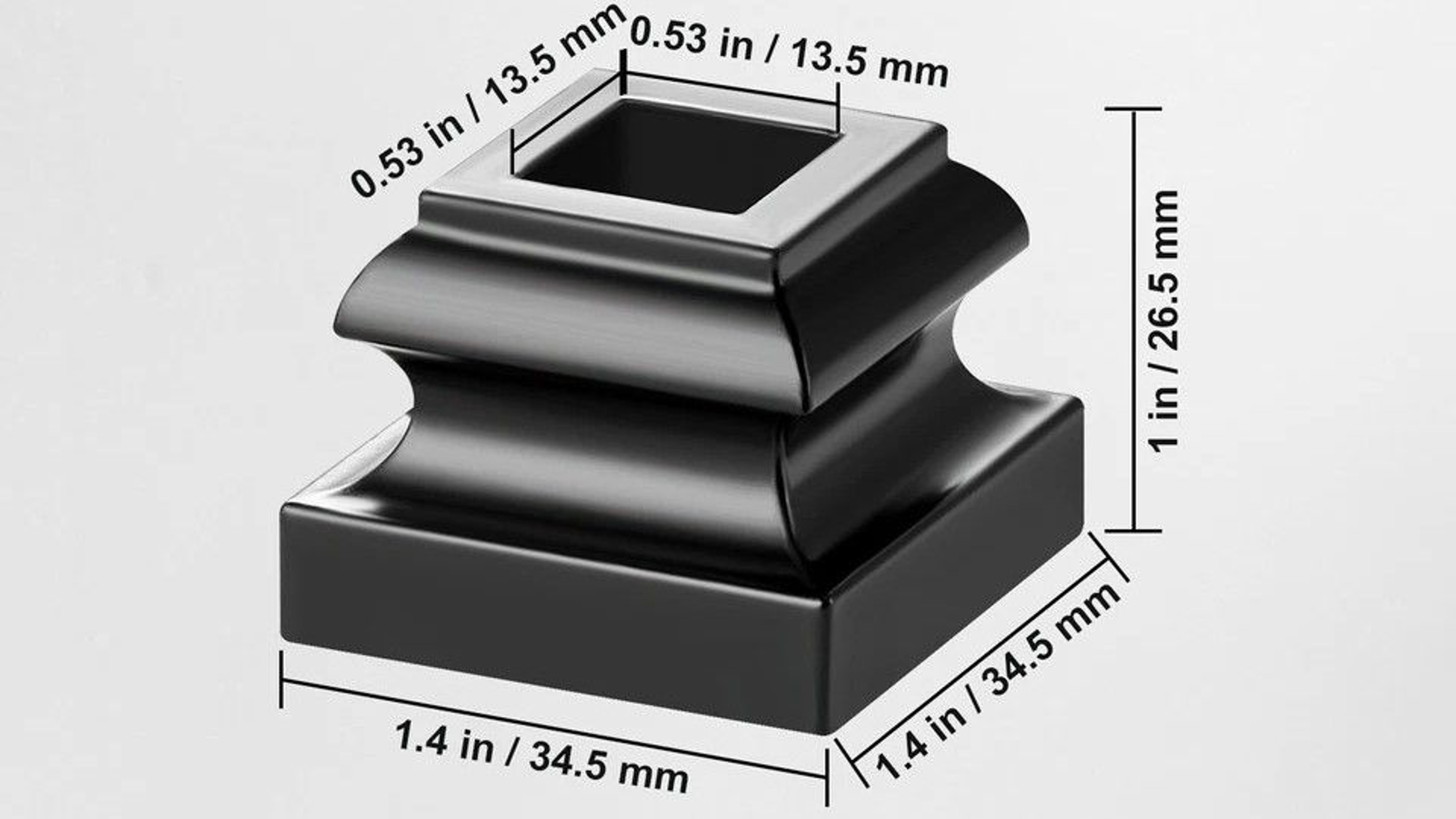 Aluminum Alloy Baluster Flat Shoes For Staircase Wrought Spindles For Stylish Railings 5