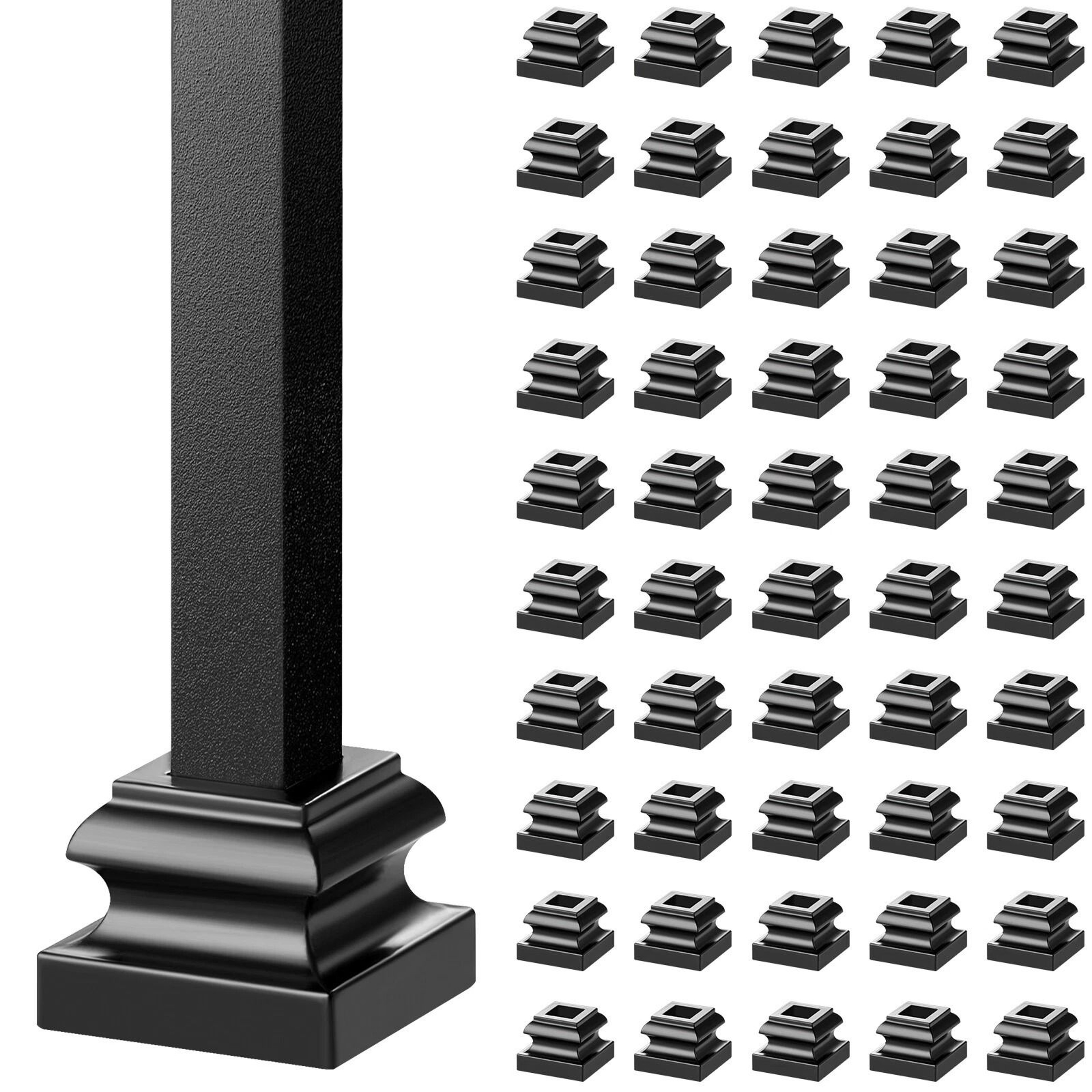 Aluminum Alloy Baluster Flat Shoes For Staircase Wrought Spindles For Stylish Railings 7