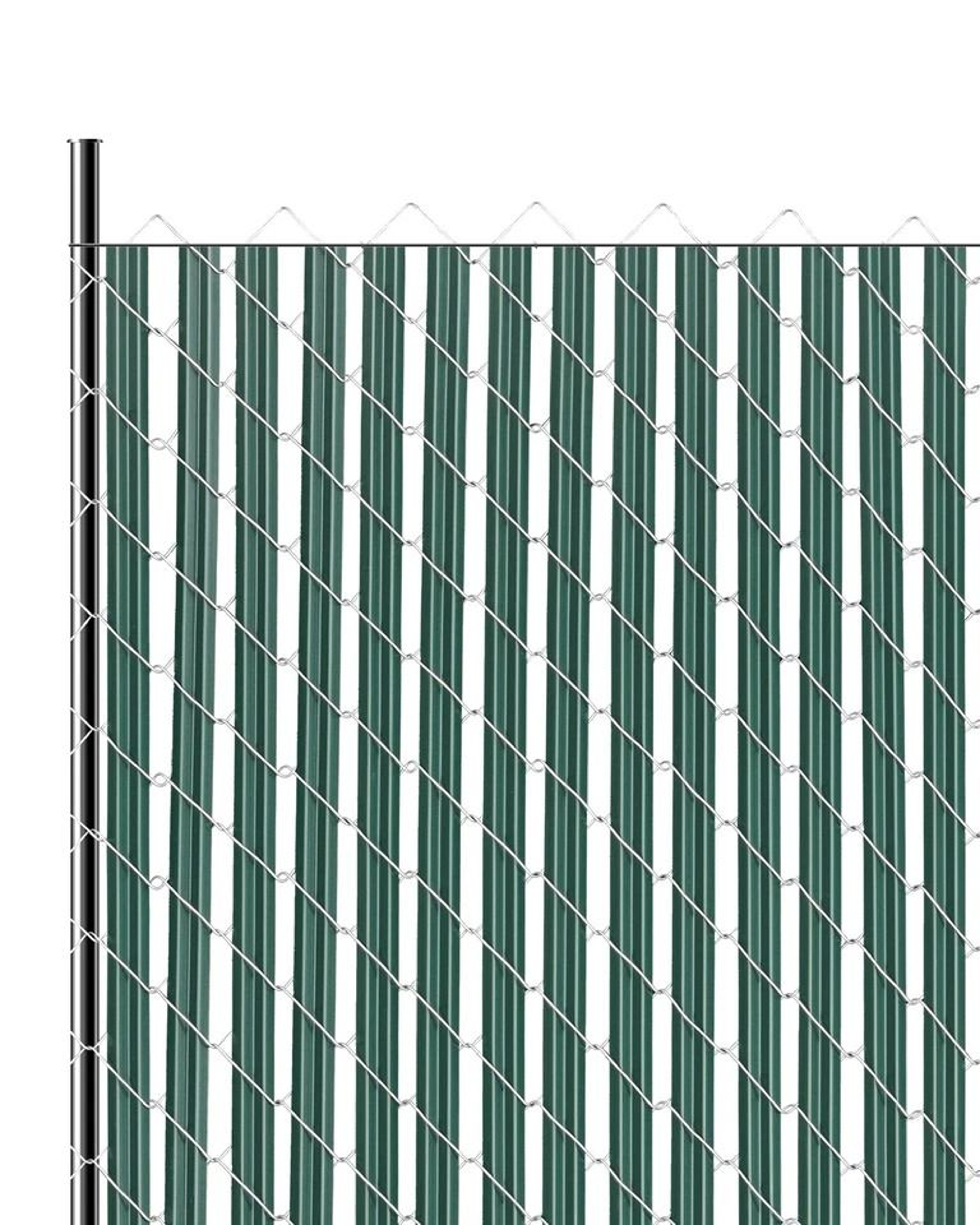 Green Chain Link Fence Privacy Slats With Bottom Lock For High Fence SingleWall Design 0
