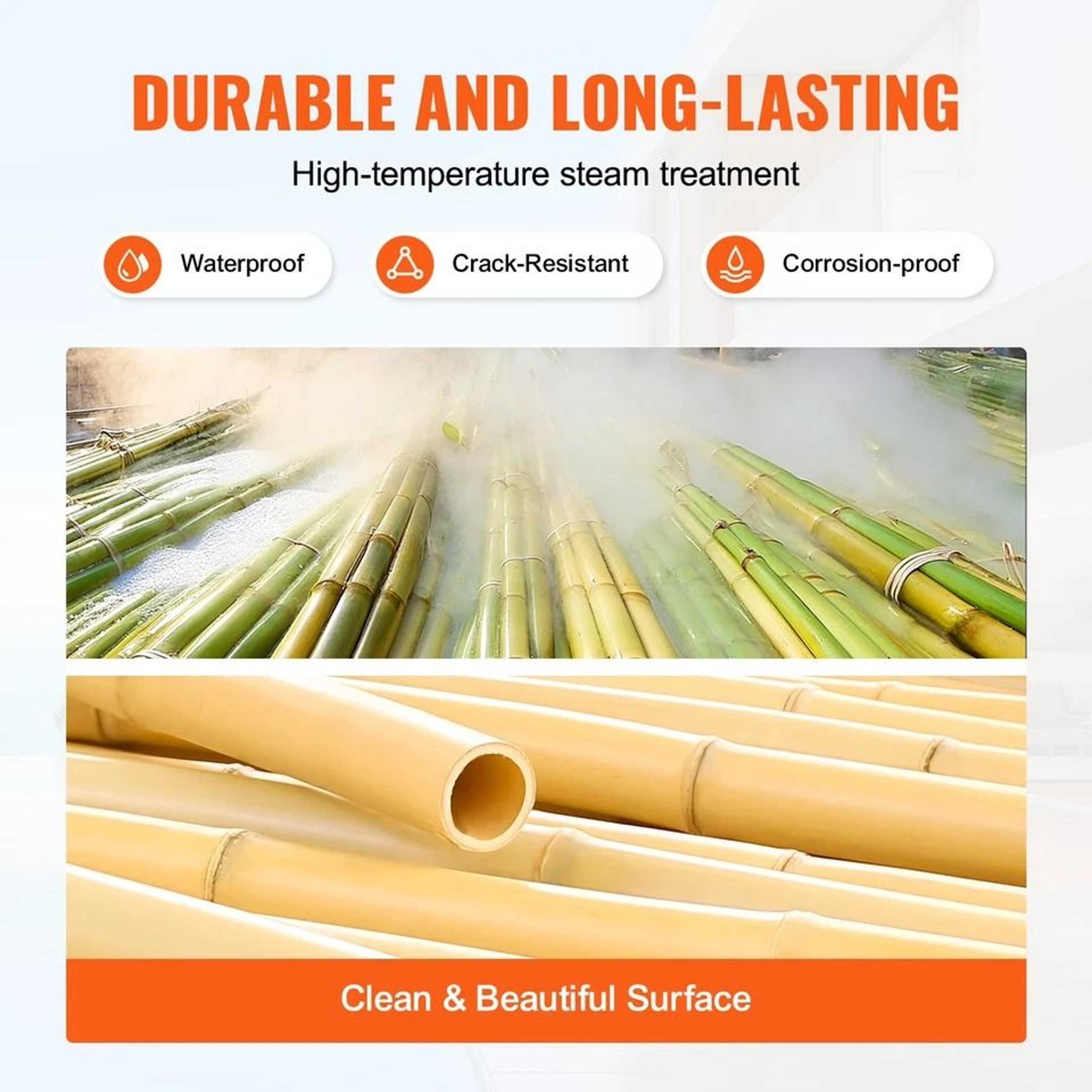 Rolled Bamboo Privacy Fence Panel Natural Bamboo Outdoor Garden Fencing 1