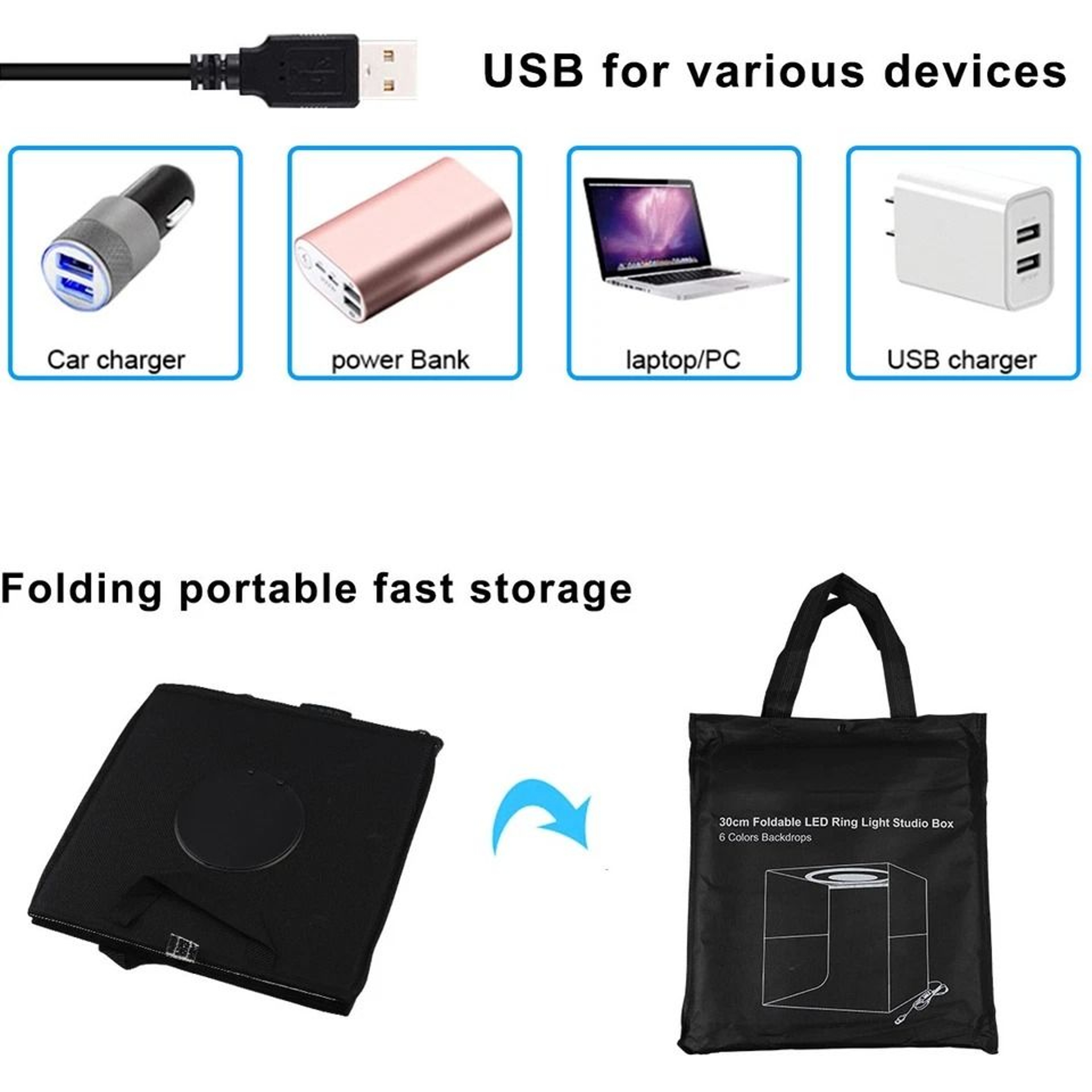Large LED Light Box Photo Tent Dimmable Photography Studio Lighting Kit For Professional Shoots 7