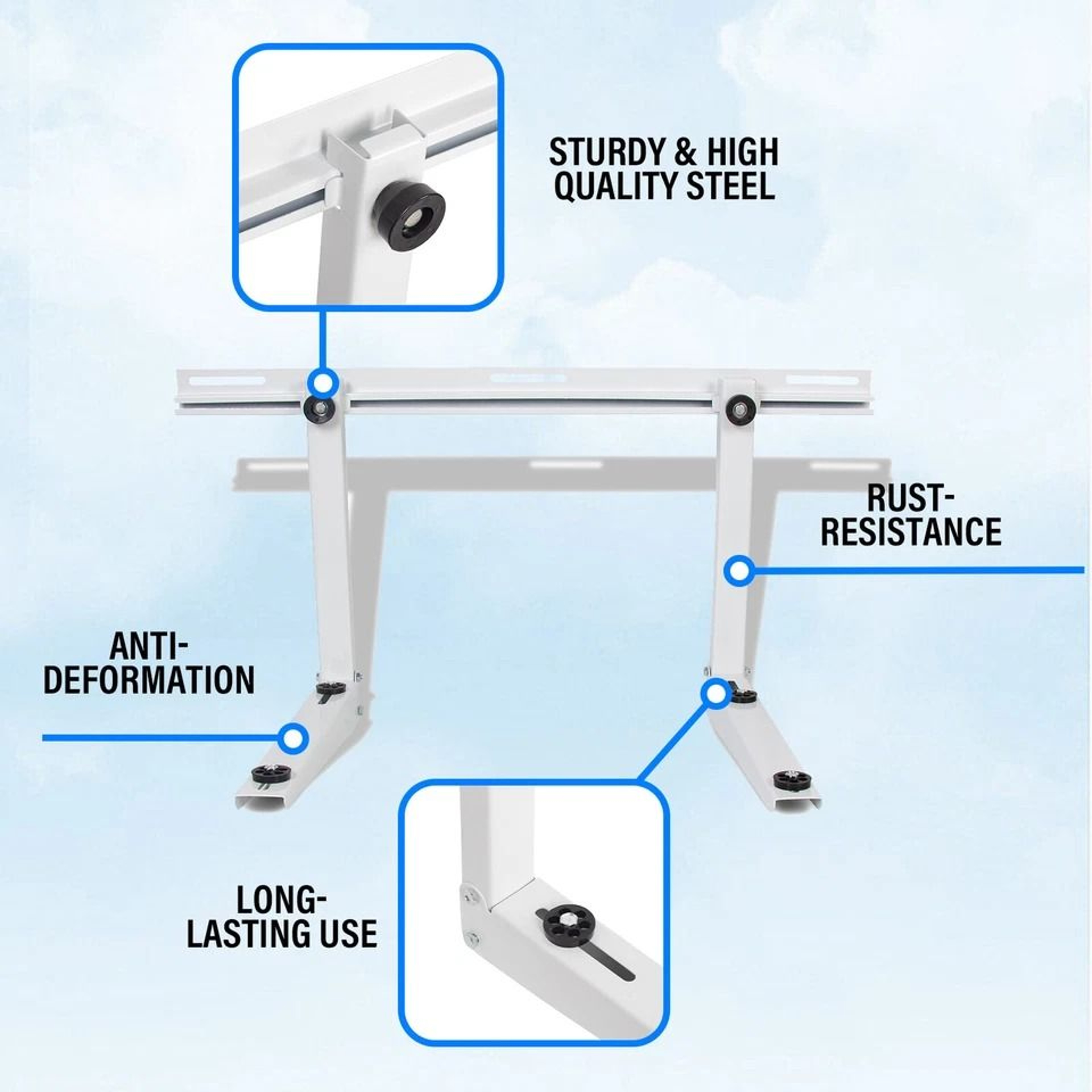 Universal Mini Split Wall Mount Bracket Heavy Duty AC Support 2