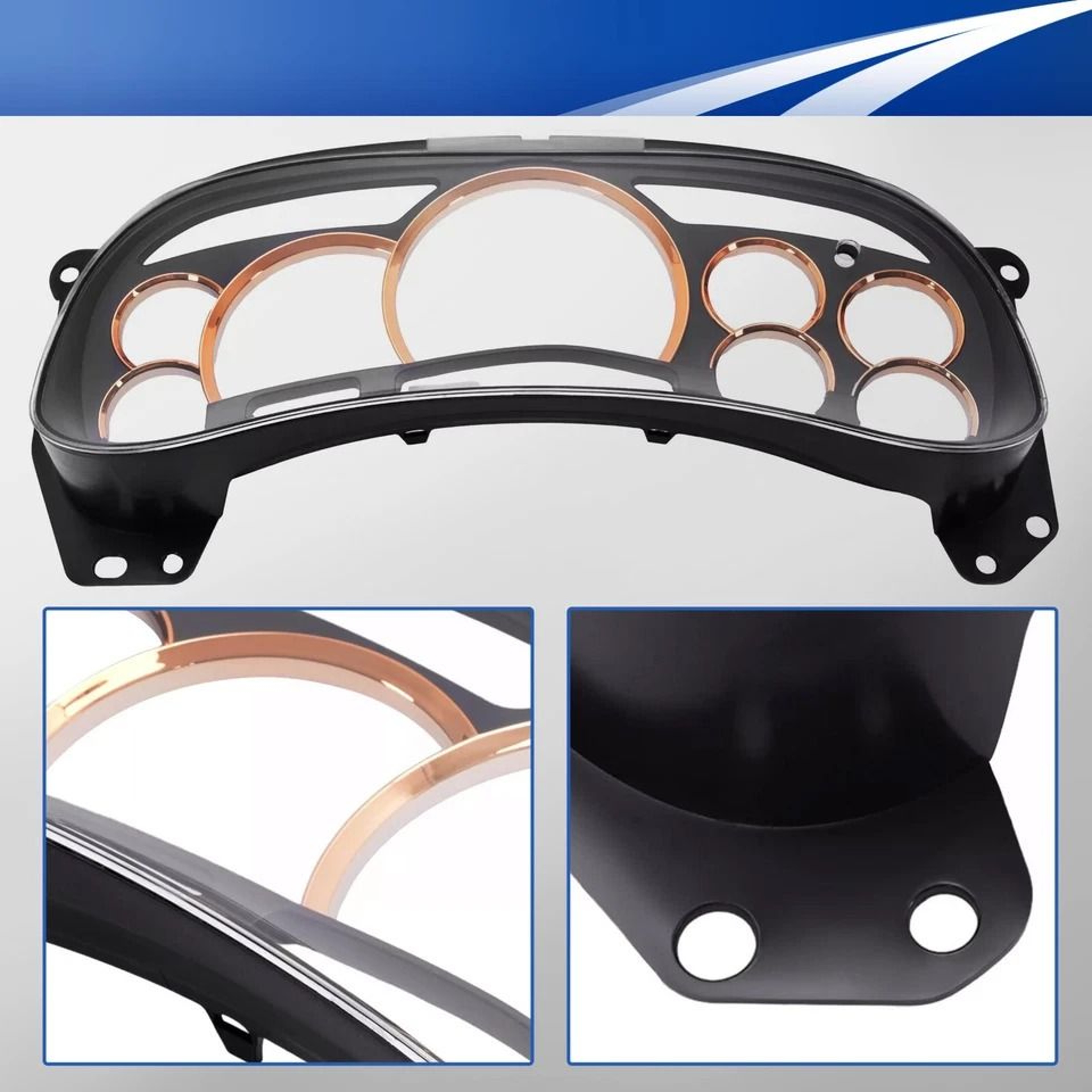 GM Gauge Cluster Lens Cover With Gold Trim Rings For Chevy Silverado And GMC Sierra Instrument Clus 8