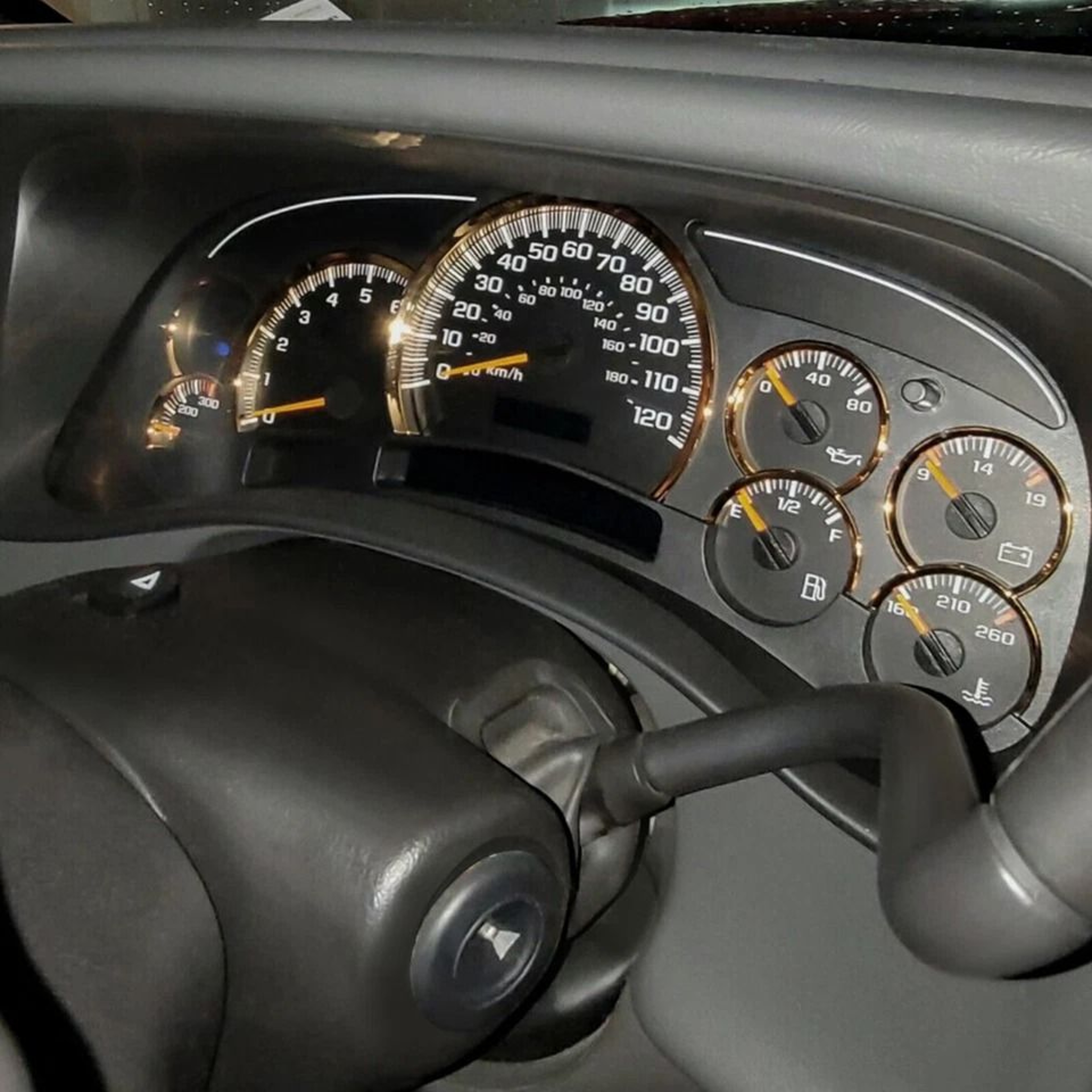 GM Gauge Cluster Lens Cover With Gold Trim Rings For Chevy Silverado And GMC Sierra Instrument Clus 5