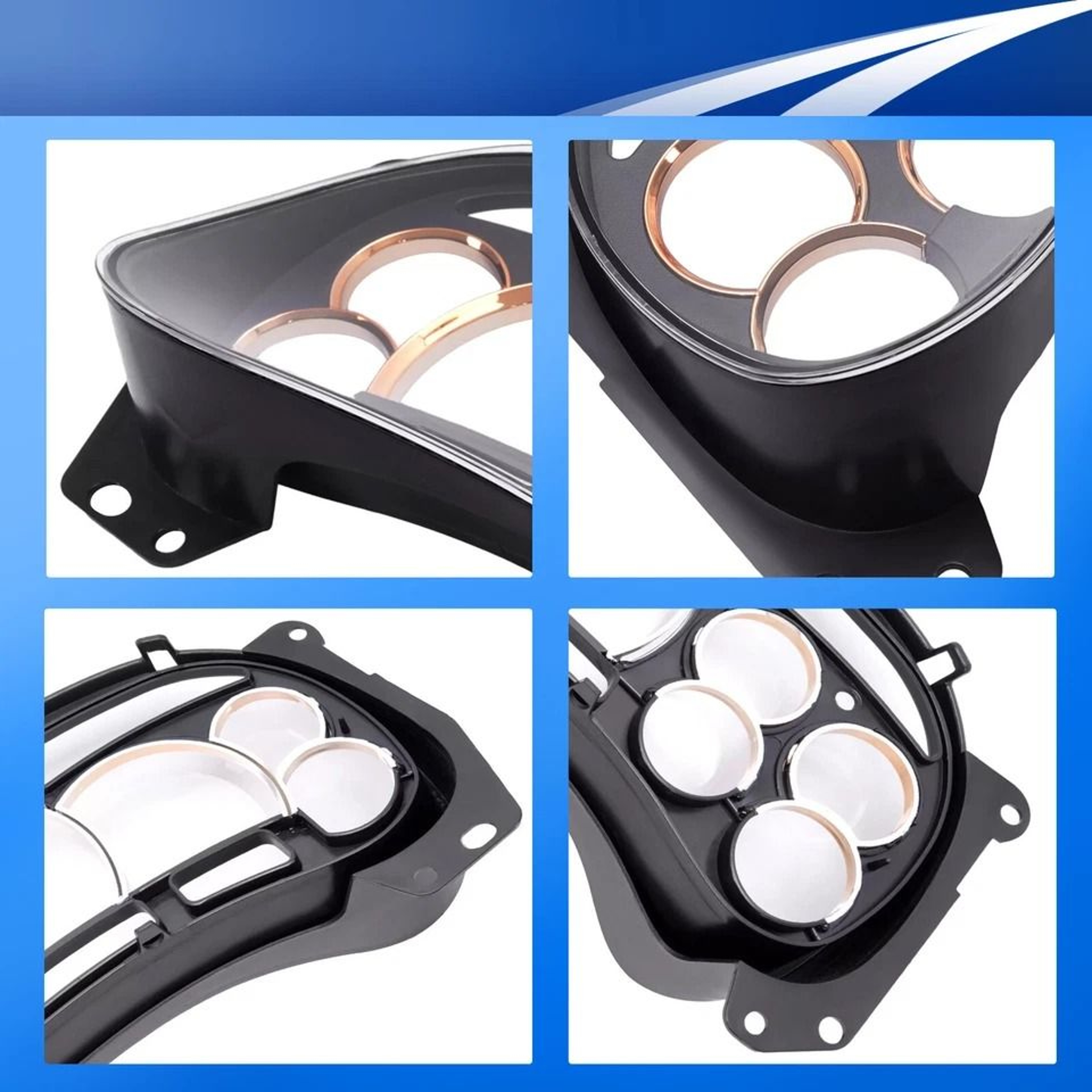 GM Gauge Cluster Lens Cover With Gold Trim Rings For Chevy Silverado And GMC Sierra Instrument Clus 7