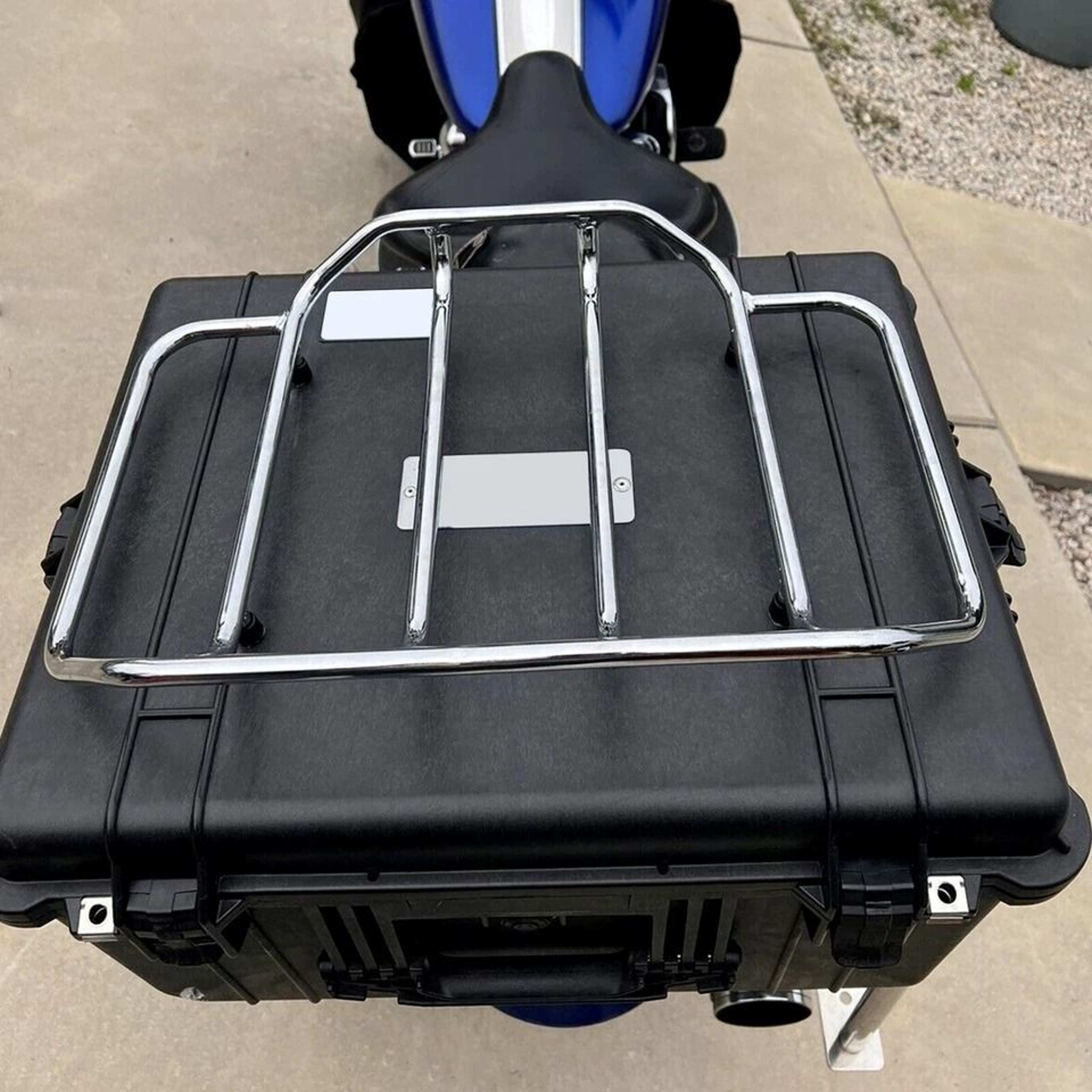 Chrome Tour Luggage Rack For Harley Road King  Street Glide Heavy Duty Top Rack 5
