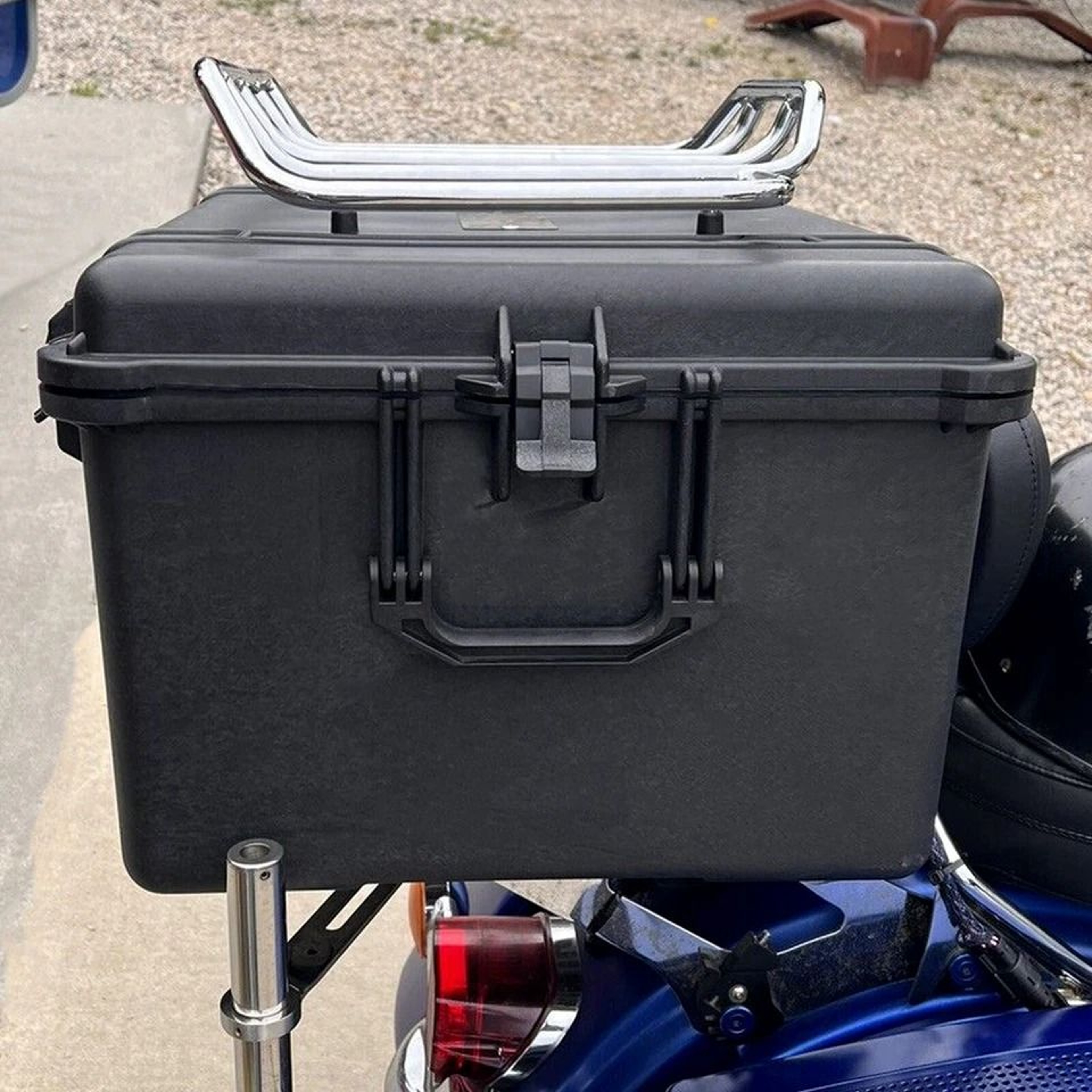 Chrome Tour Luggage Rack For Harley Road King  Street Glide Heavy Duty Top Rack 8