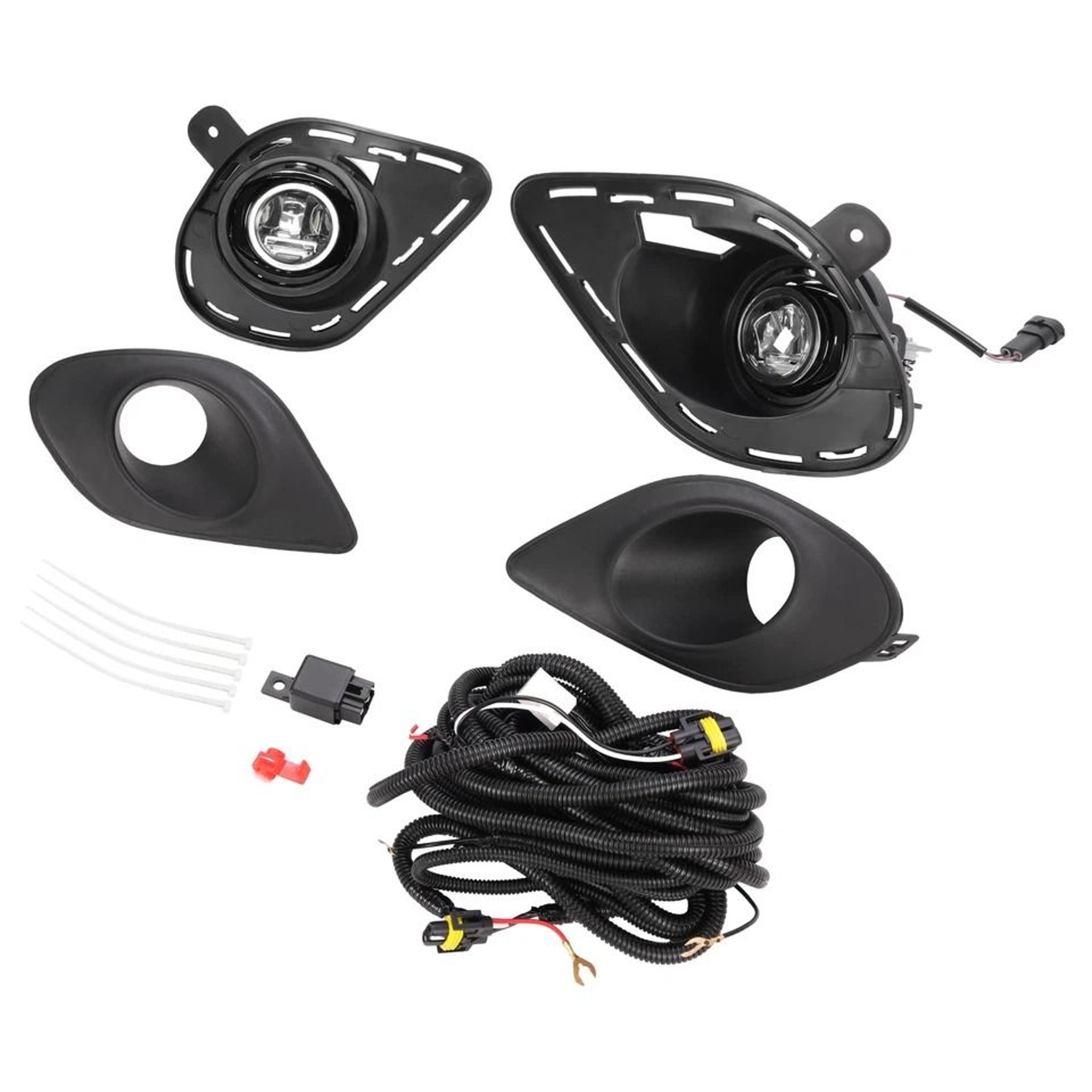 Dodge Charger LED Fog Light Kit SRT Hellcat Front Bezel Harness Upgrade 6