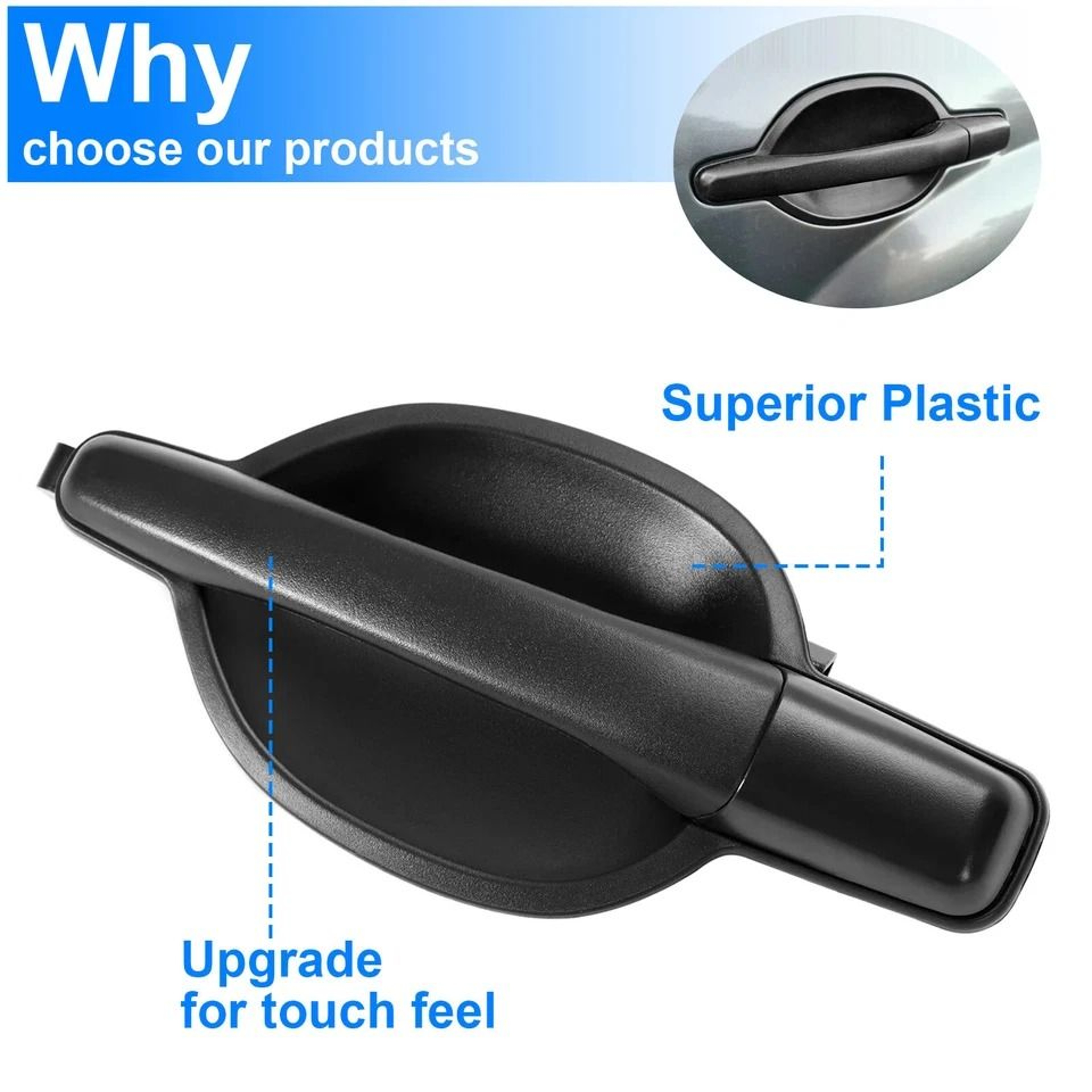 Rear Left Exterior Door Handle For Mitsubishi Endeavor Durable EasytoInstall Replacement 1
