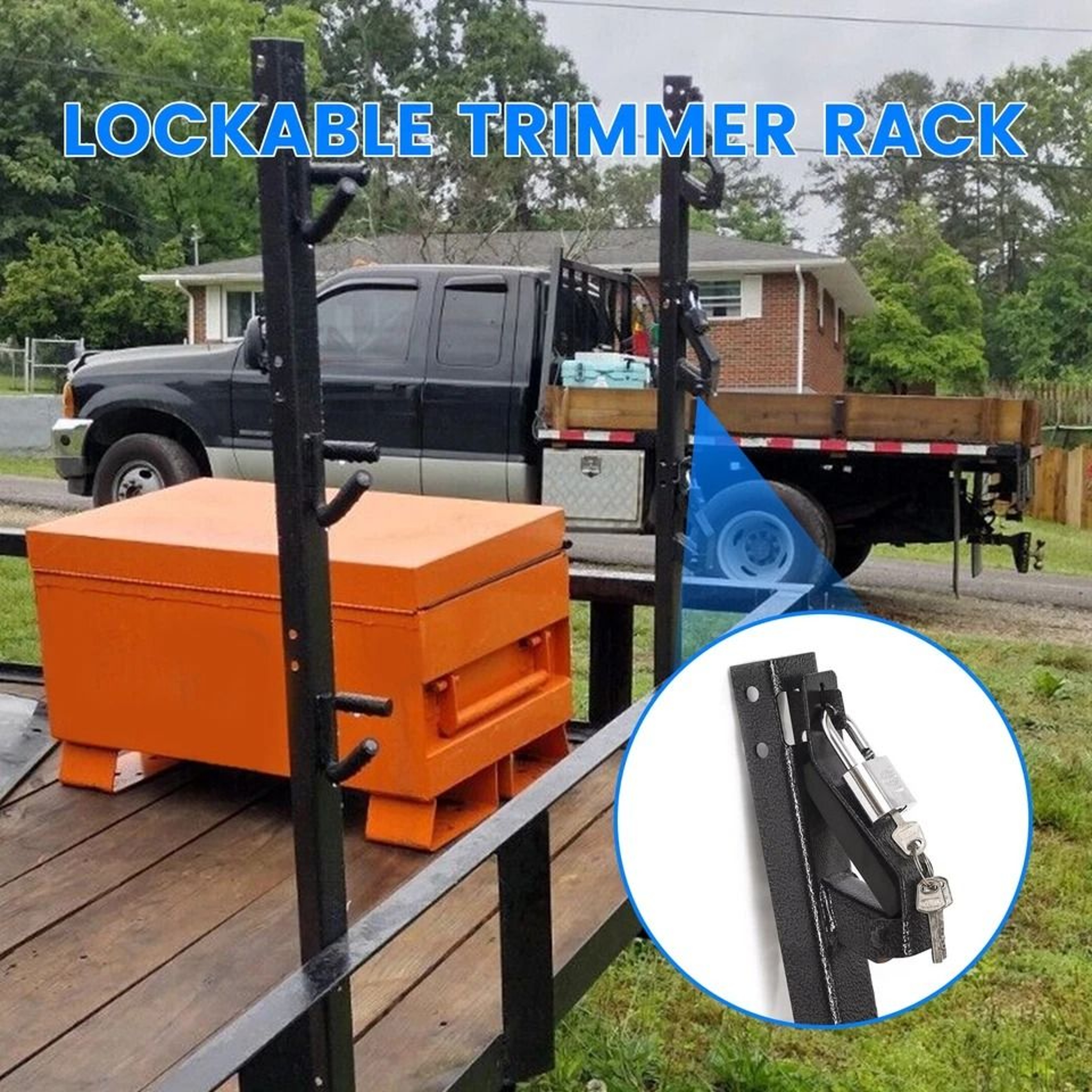 Trimmer Rack With Lock Weed Eater Carrier For Truck And Trailer 2