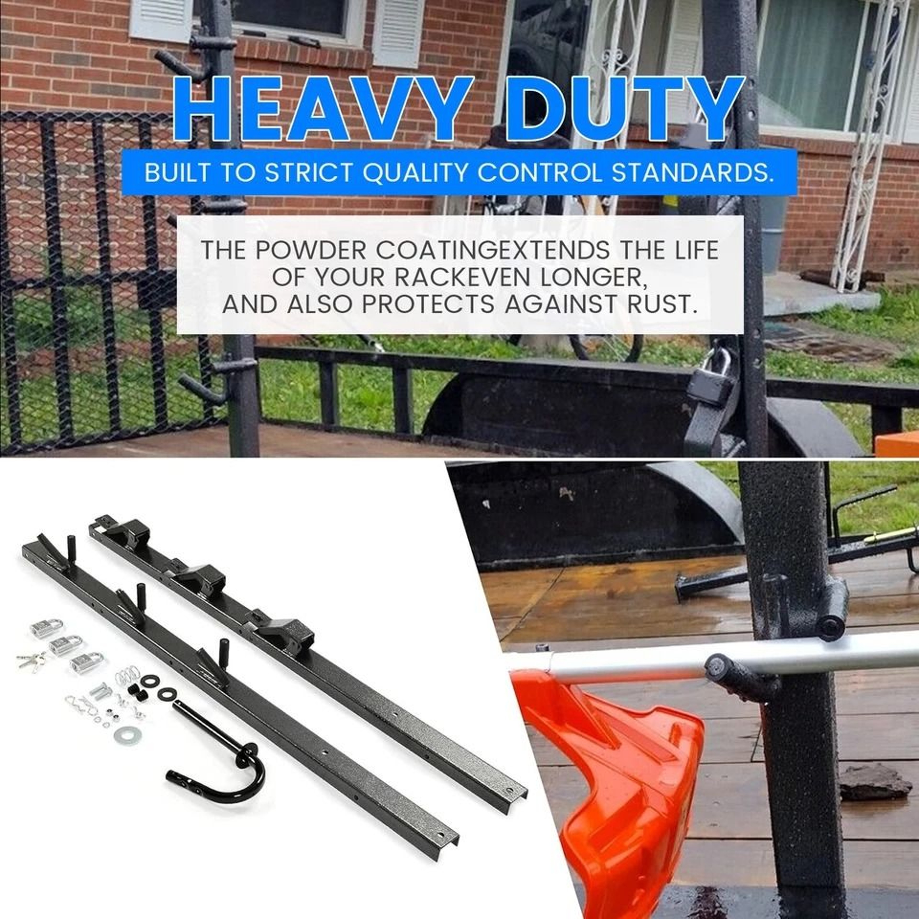 Trimmer Rack With Lock Weed Eater Carrier For Truck And Trailer 4