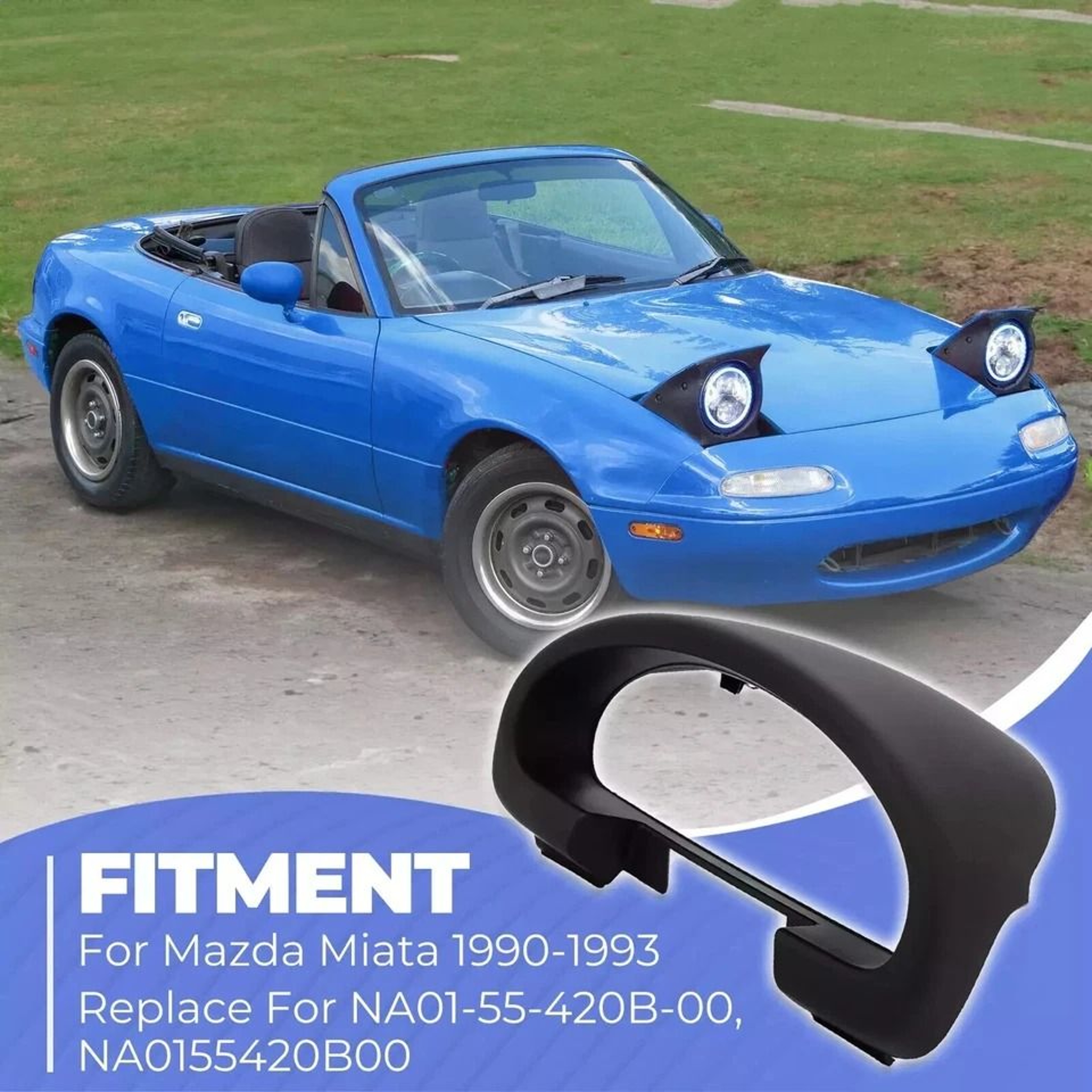 Premium Mazda Miata Gauge Hood Cluster Bezel ABS Replacement Interior Part 1