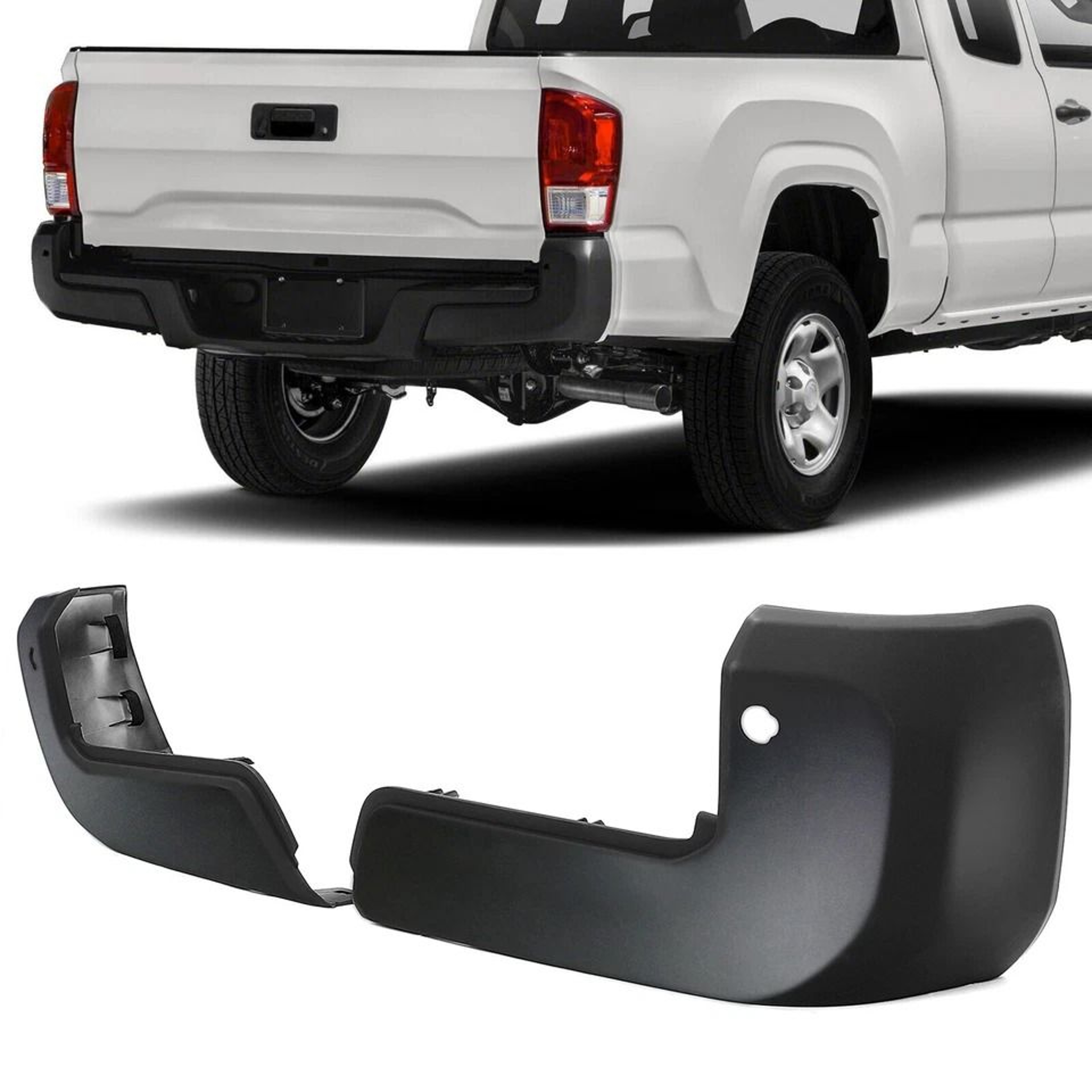 Bumper End Caps Set For Toyota Tacoma Rear Parking Aid Sensor Holes 0