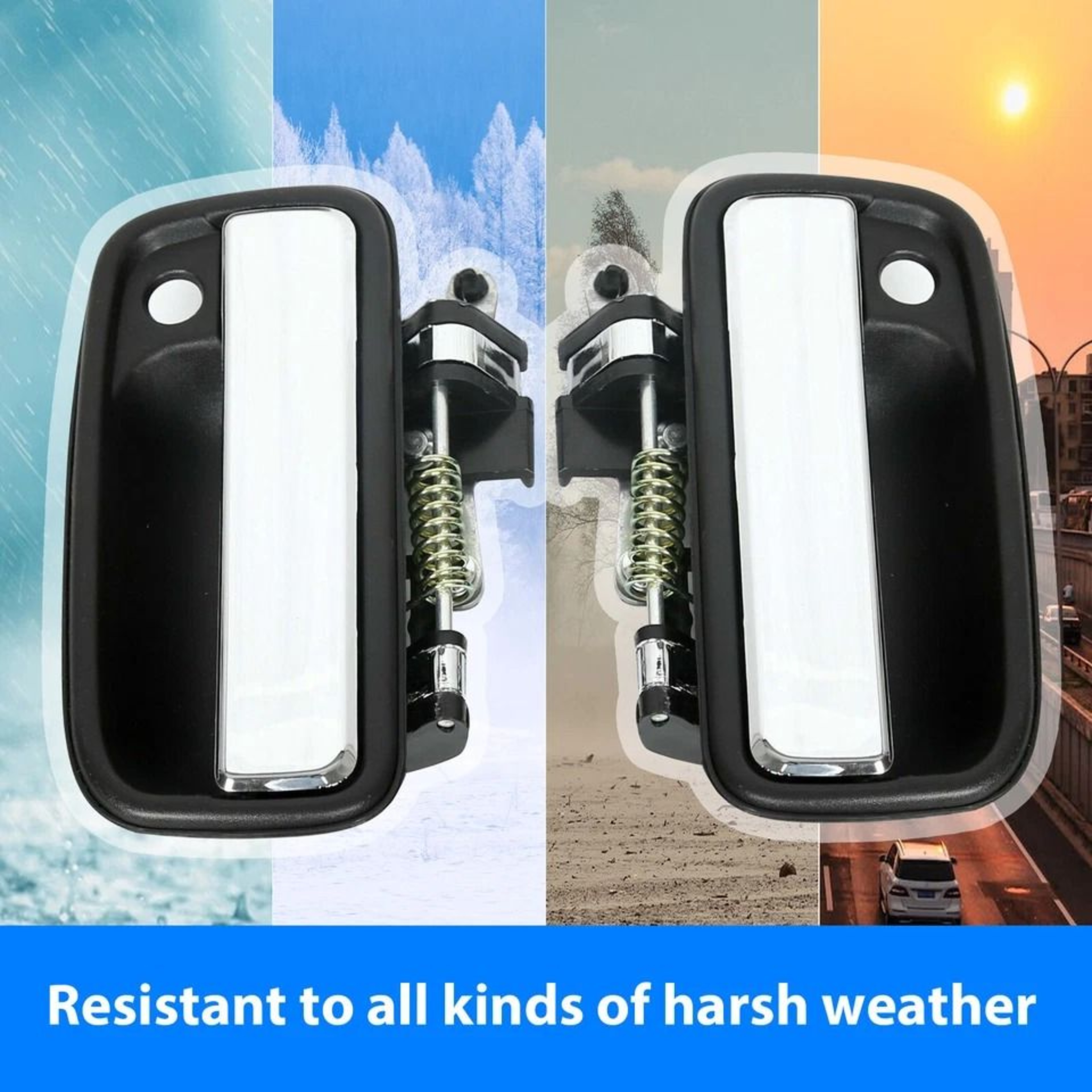 Premium Toyota Tacoma Door Handle Pair Front Exterior Replacement For Trucks 14