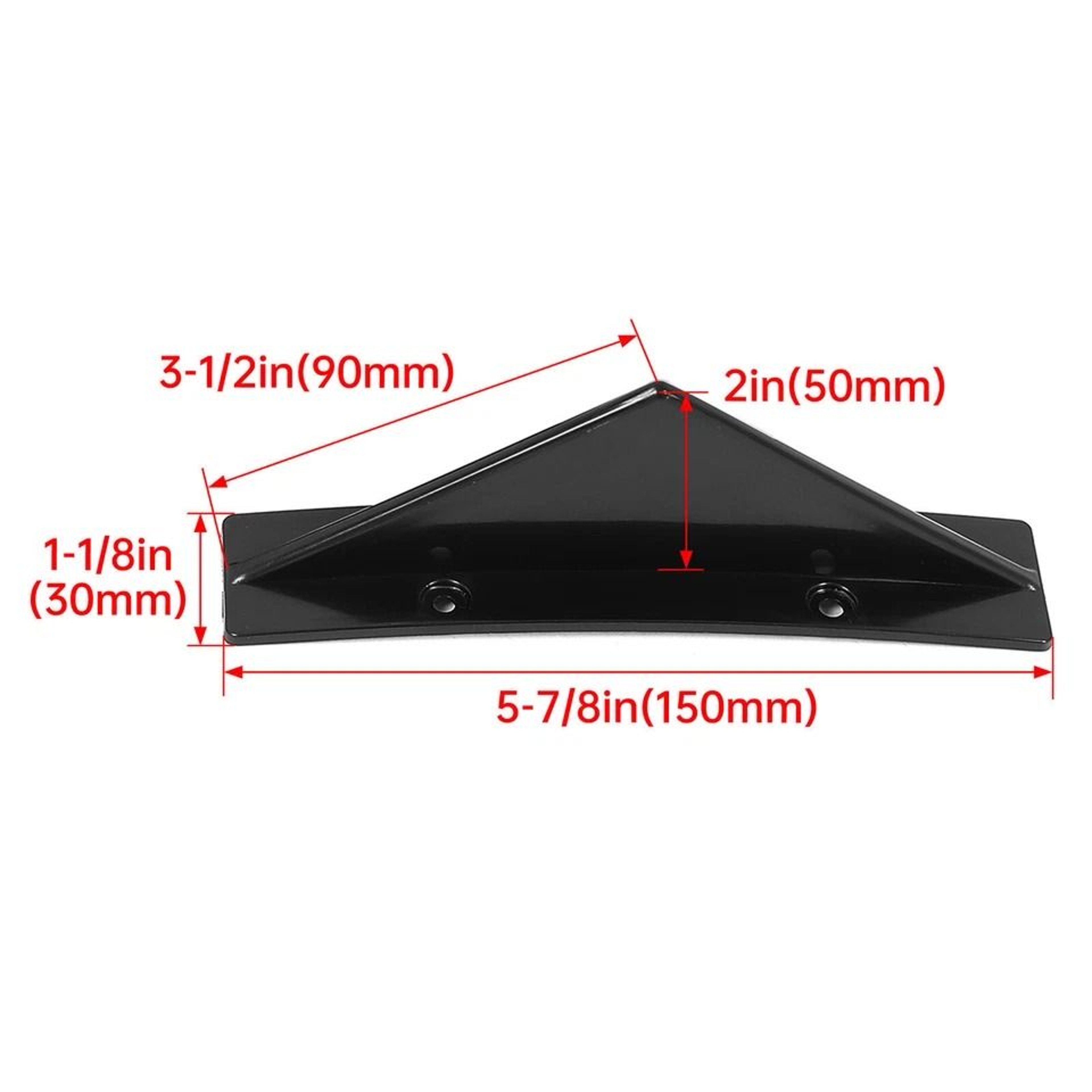 Universal Rear Bumper Diffuser Shark Fin Spoiler Lip Splitter Glossy Black Enhance Car Aerodynamics 1