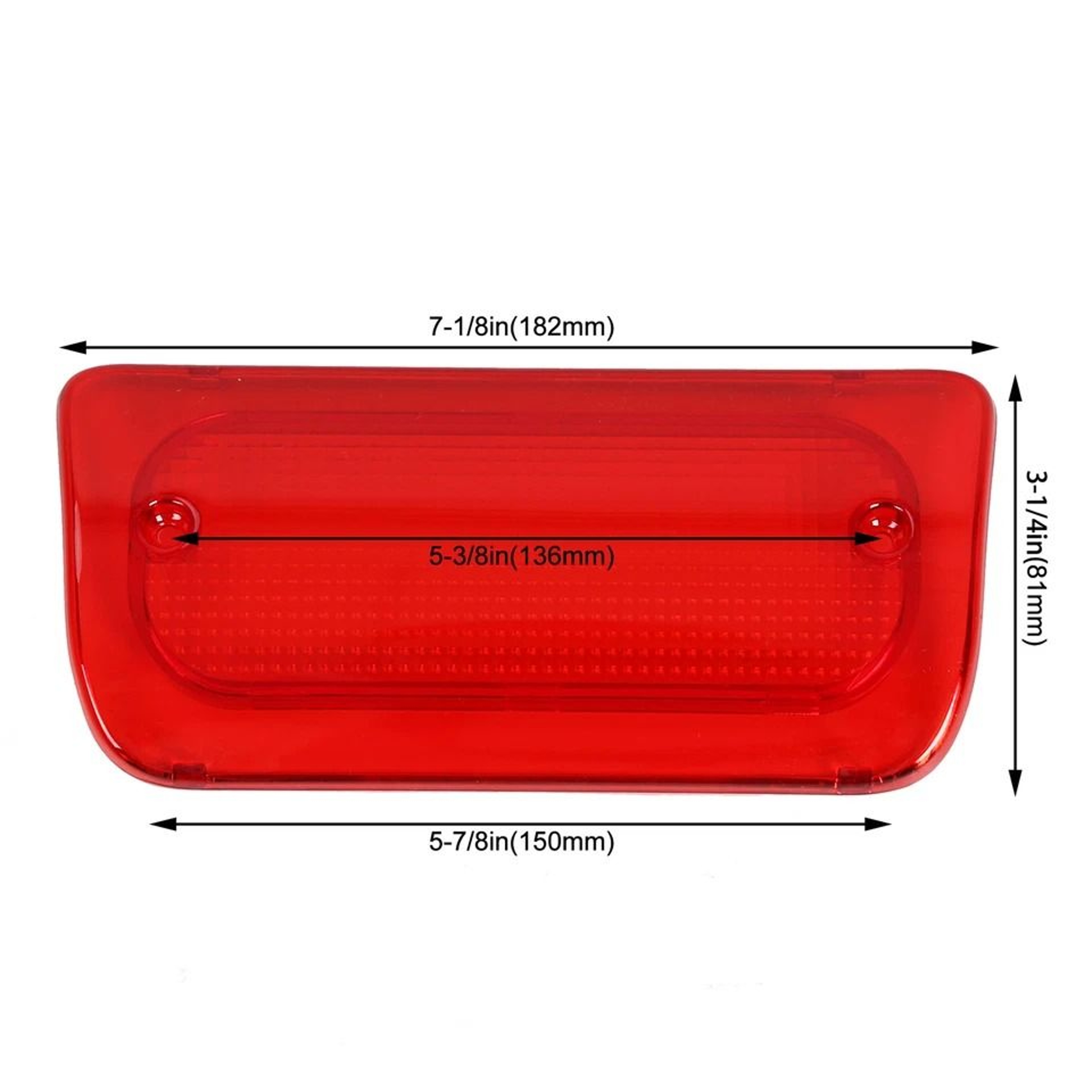 Red Third Brake Light Lens Crew Standard 4