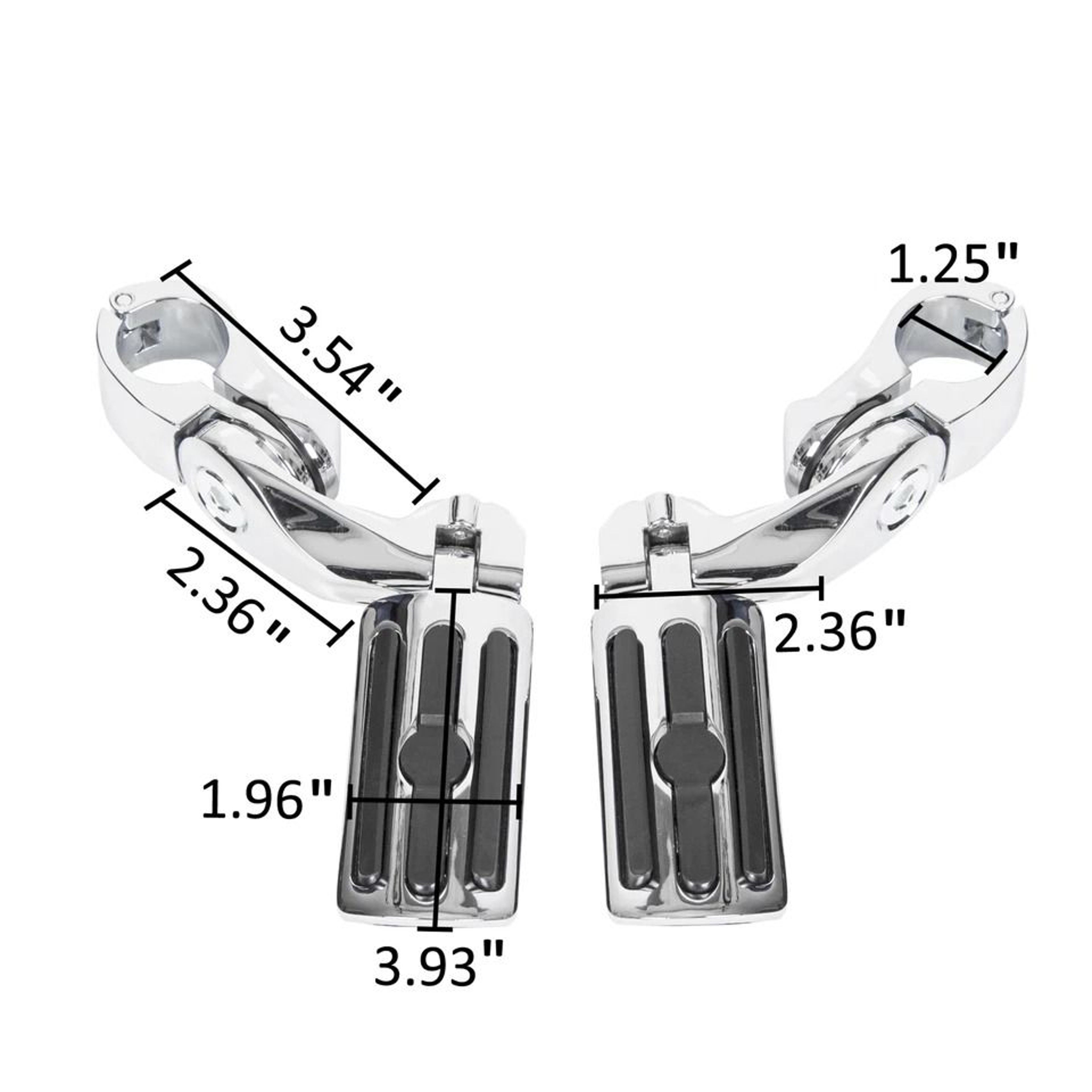 Harley Highway Foot Pegs Engine Guard Adjustable Crash Bar Footrests 1