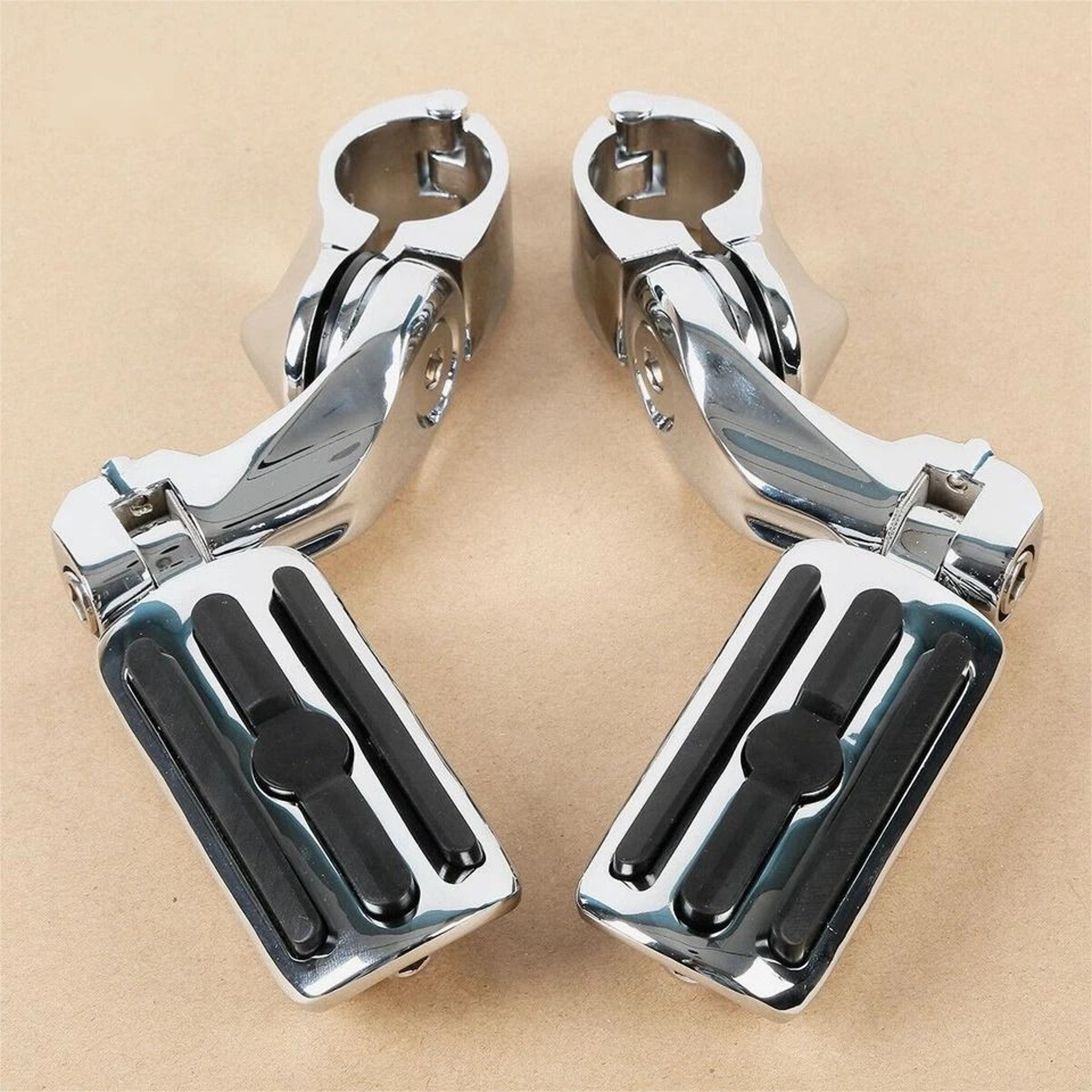 Harley Highway Foot Pegs Engine Guard Adjustable Crash Bar Footrests 0