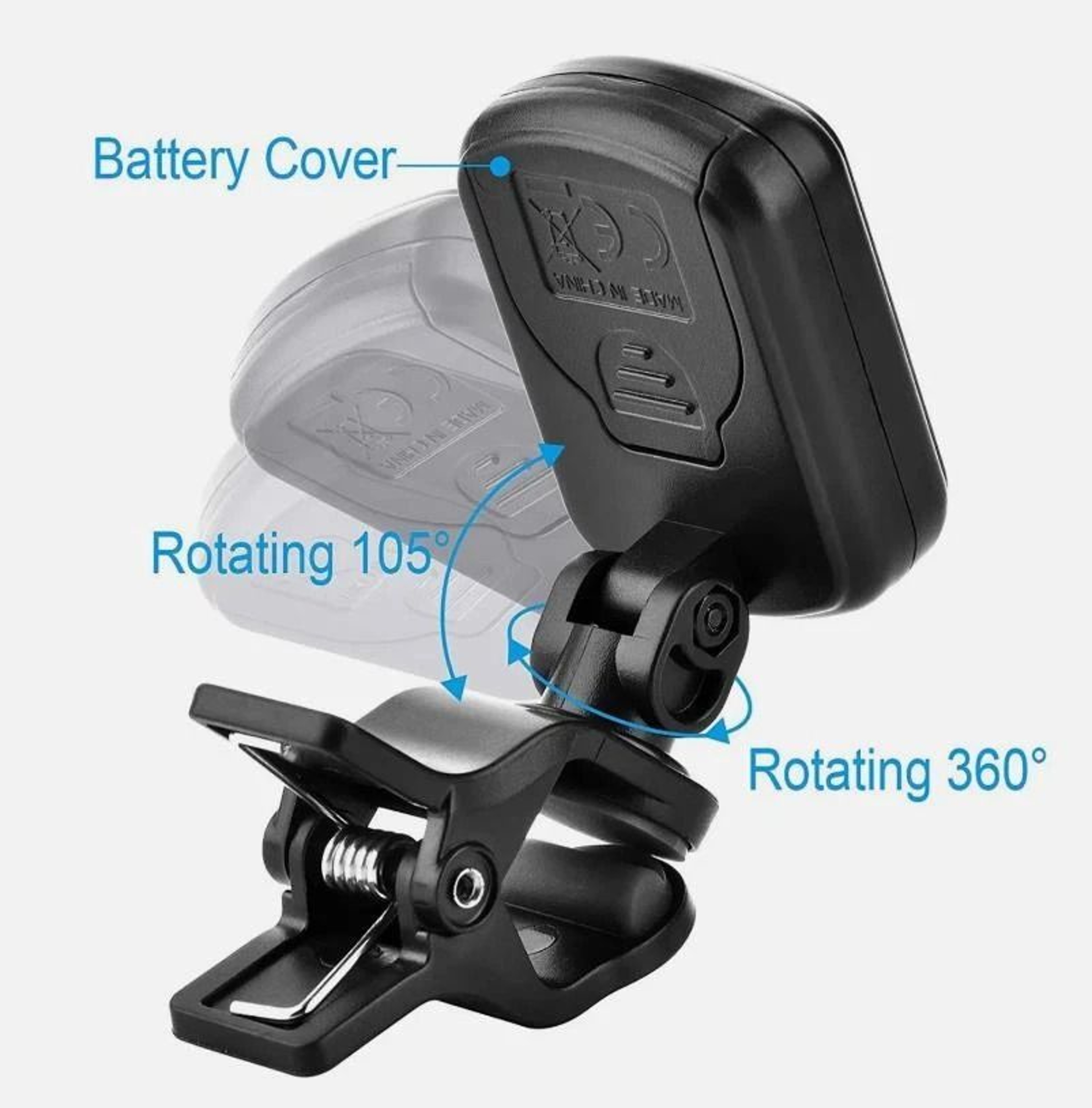 ClipOn Guitar Tuner With LCD Display Chromatic Digital Tuner For Guitar Bass Ukulele Violin 3