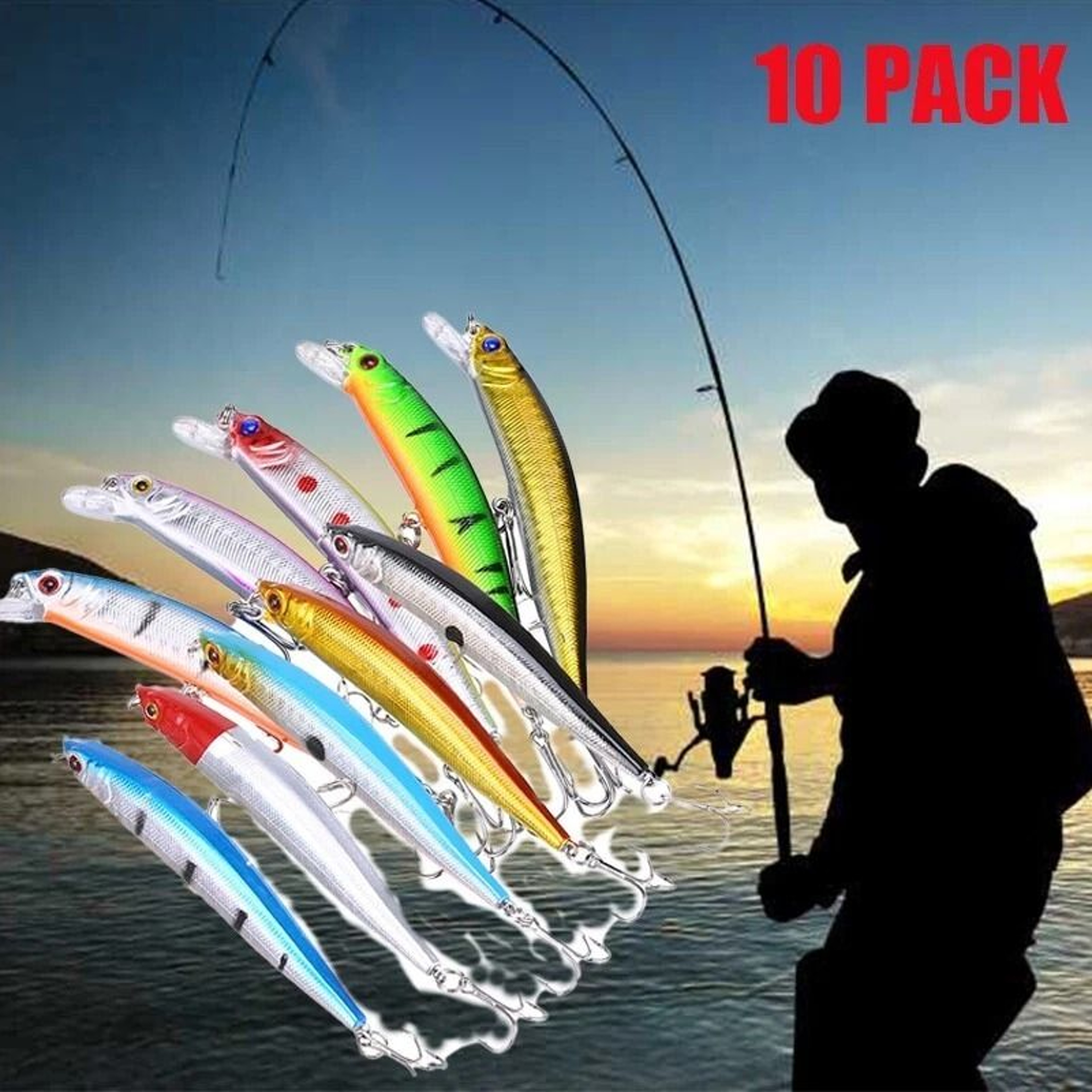 Lot Kinds Of Fishing Lures Crankbaits Hooks Minnow Baits Tackle Crank 1
