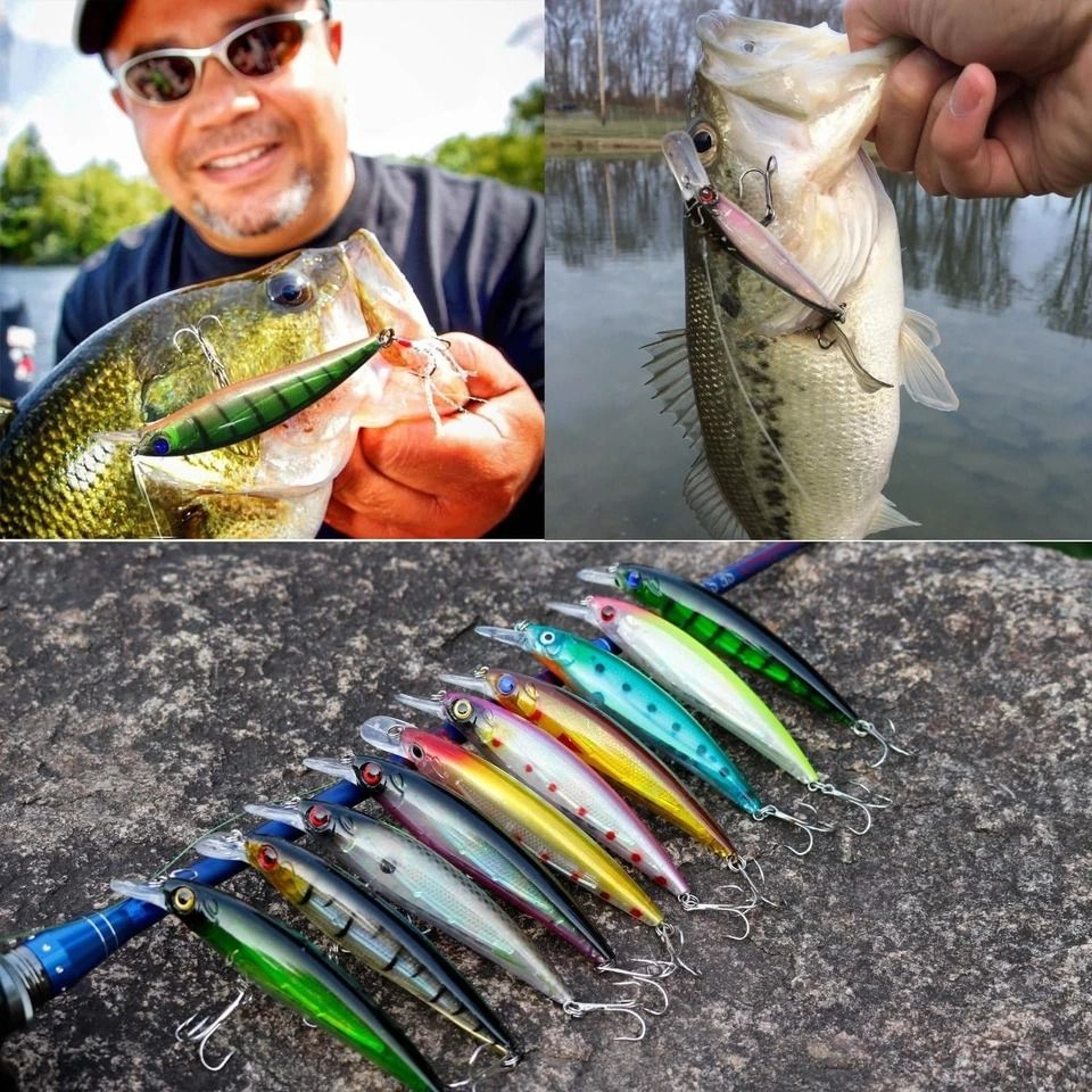 Lot Kinds Of Fishing Lures Crankbaits Hooks Minnow Baits Tackle Crank 11