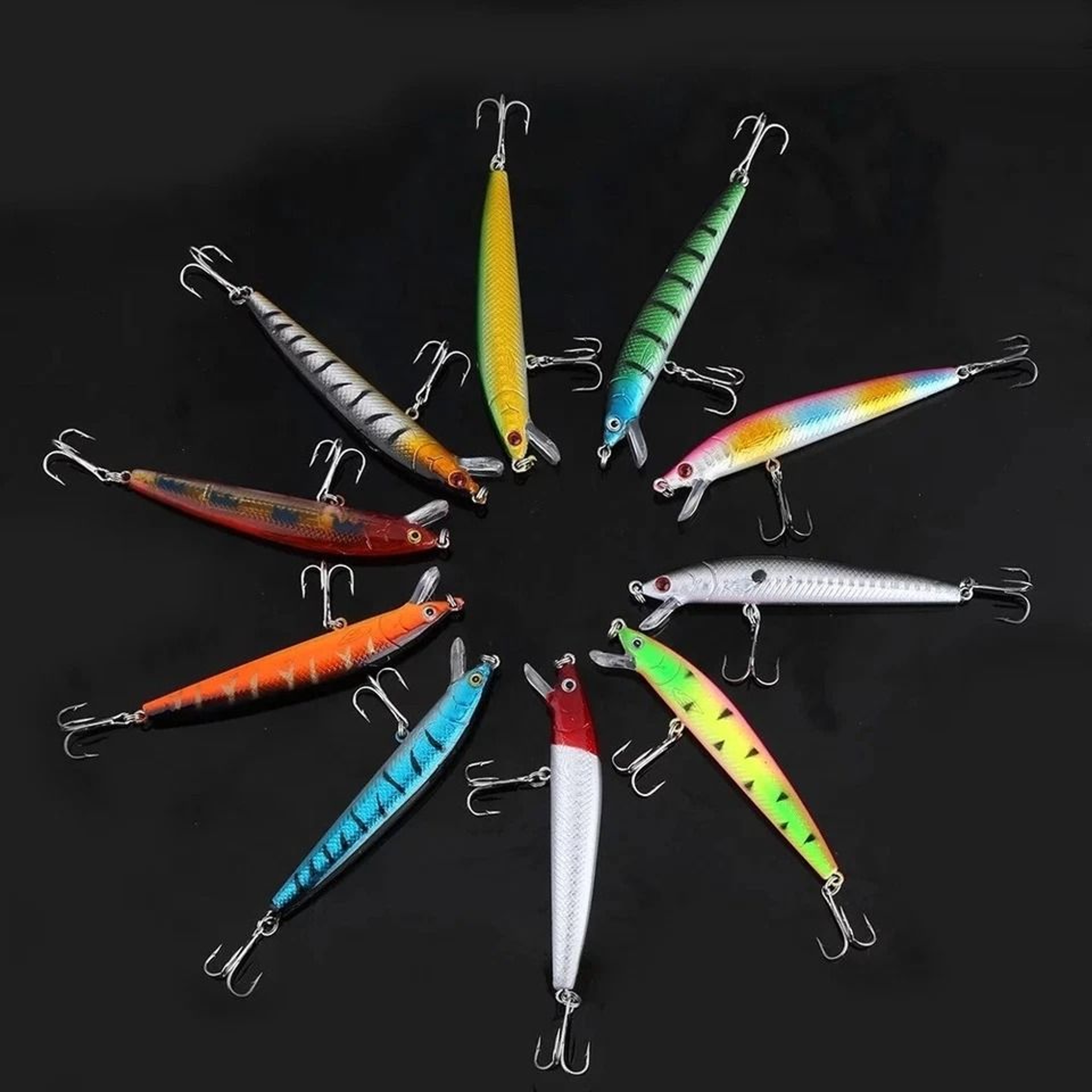 Lot Kinds Of Fishing Lures Crankbaits Hooks Minnow Baits Tackle Crank 13