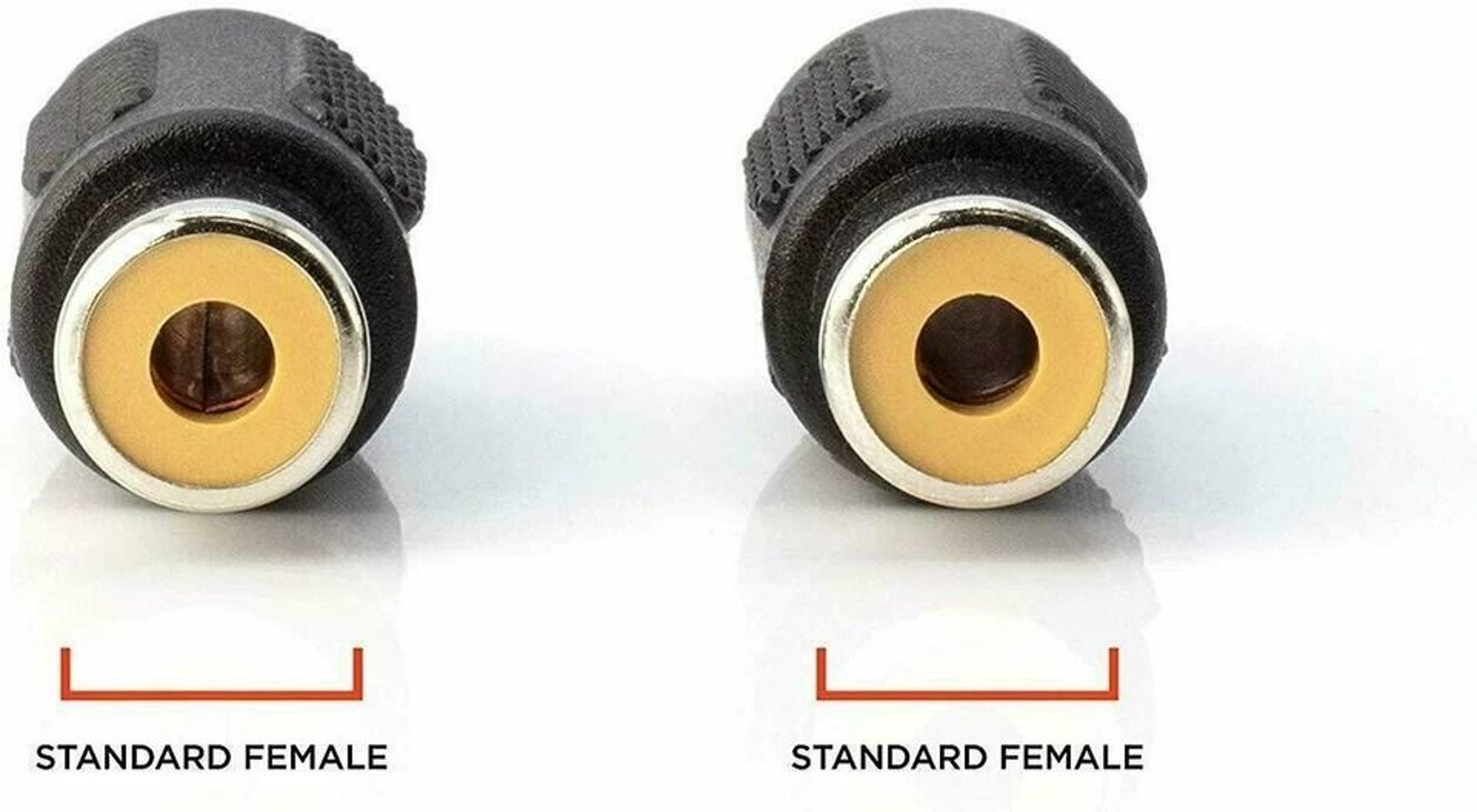 RCA Female To Female Coupler Adapter For AV Audio Video Cable Extension 2