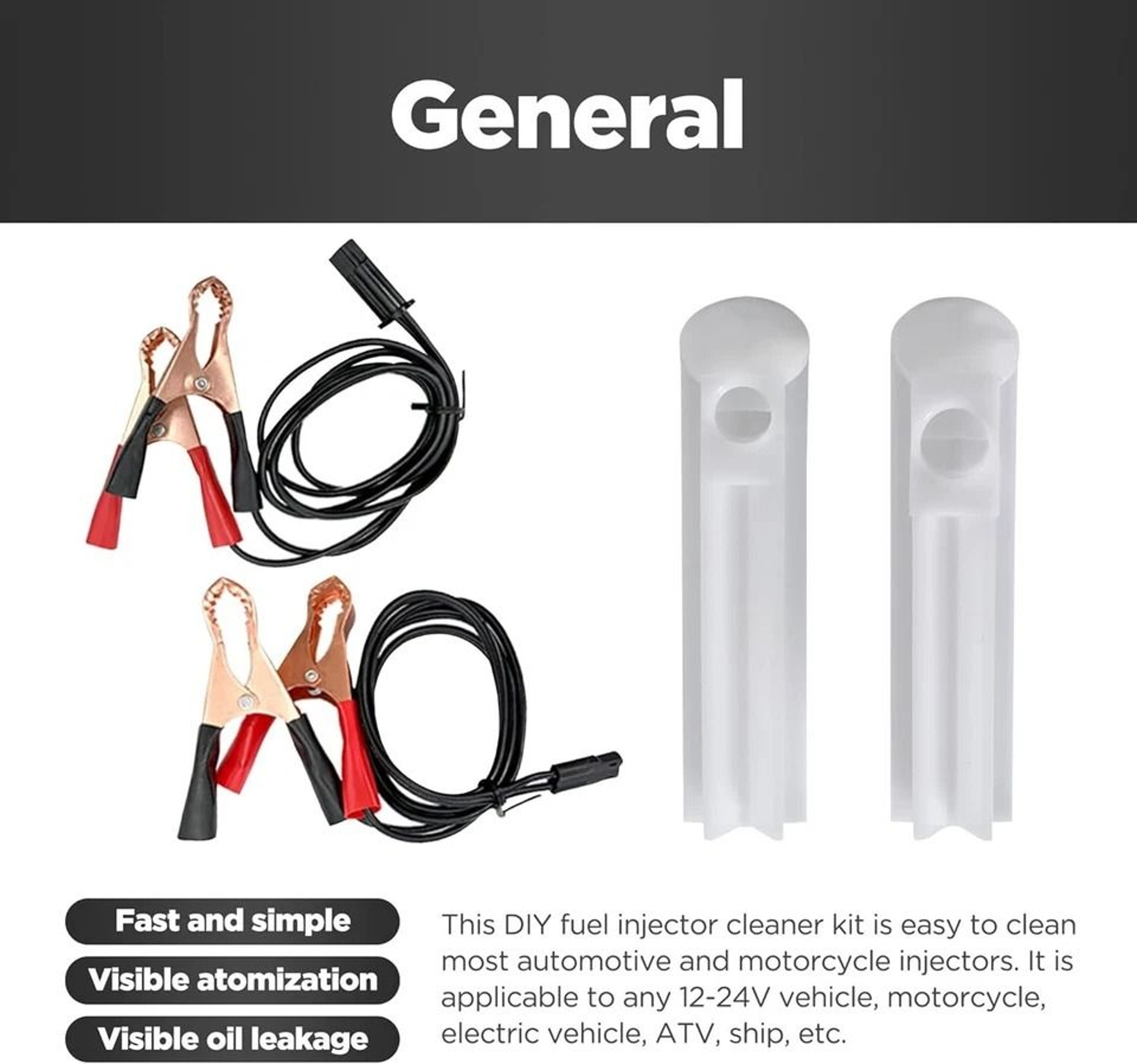 Universal Fuel Injector Flush Adapter  Fuel Injector Cleaning Kit DIY Car Cleaning Tool For Engine  6
