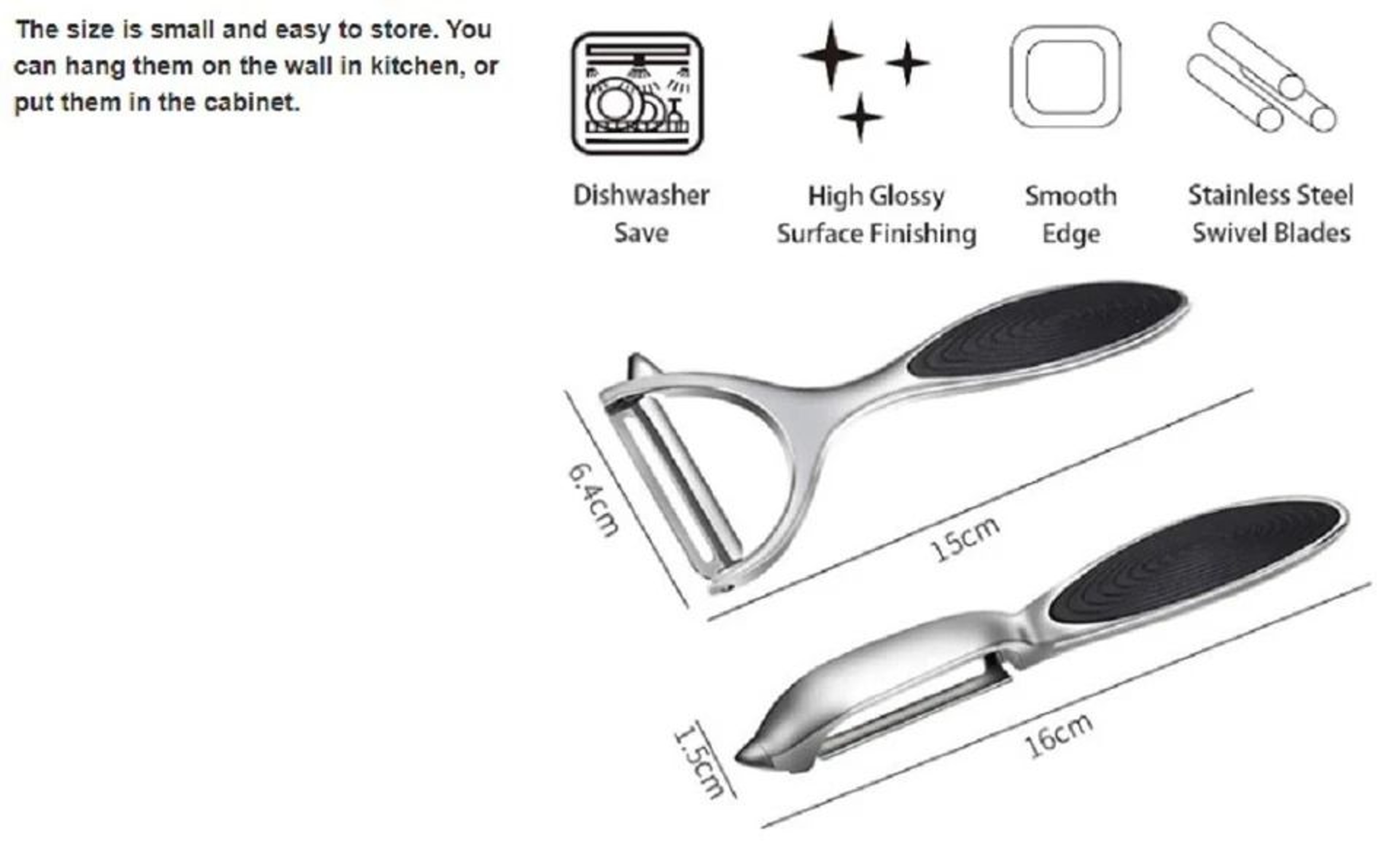 Stainless Steel Vegetable  Fruit Peeler Set With NonSlip Handle Potato  Carrot Peeler 7